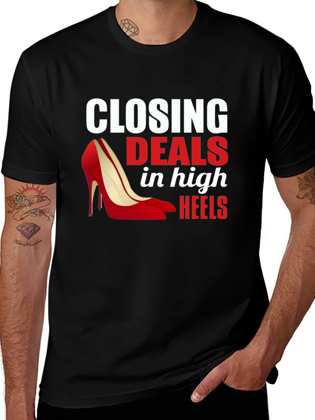 Closing Deals in High Heels Graphic T-Shirt