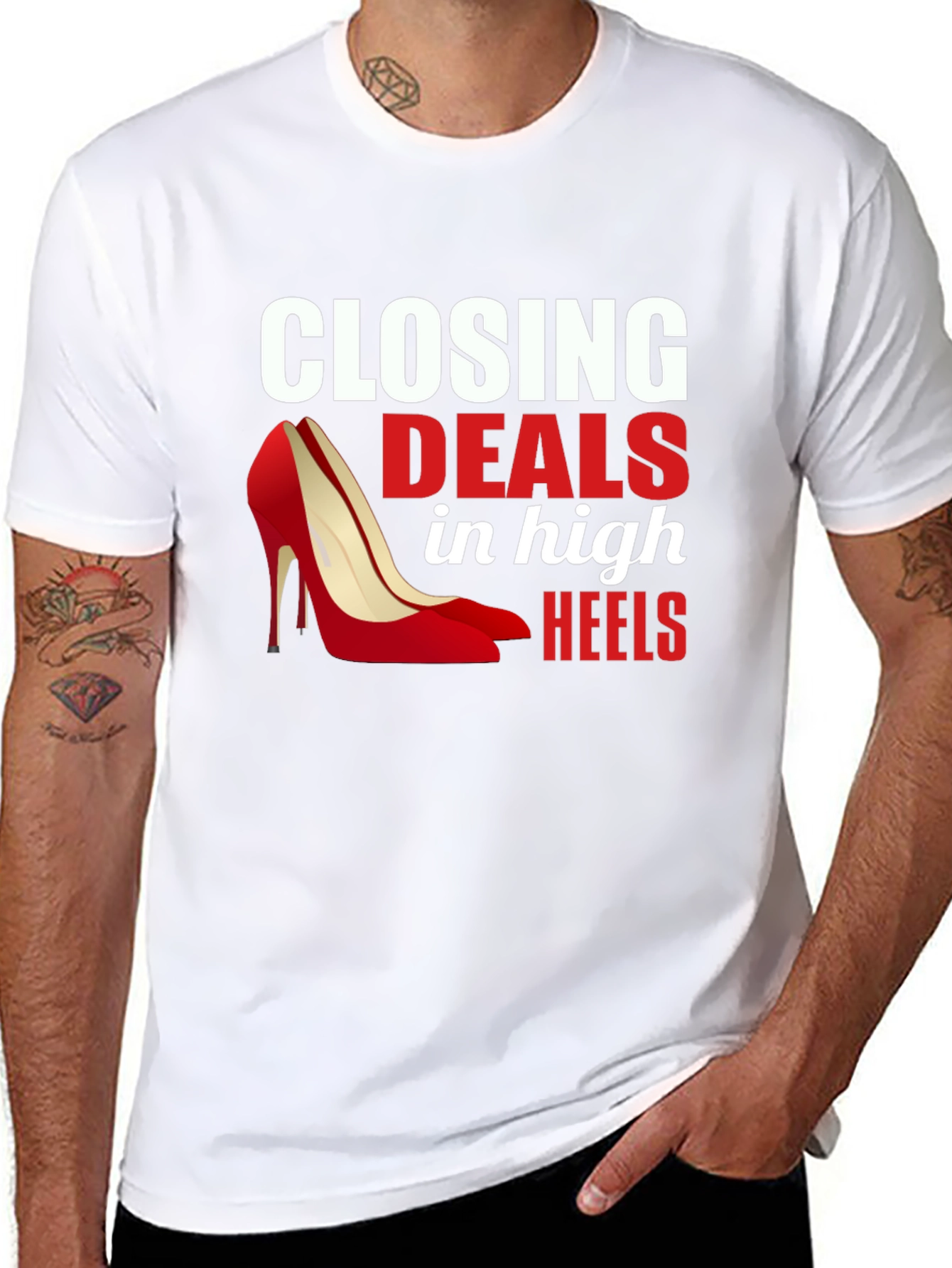 Closing Deals in High Heels Graphic T-Shirt