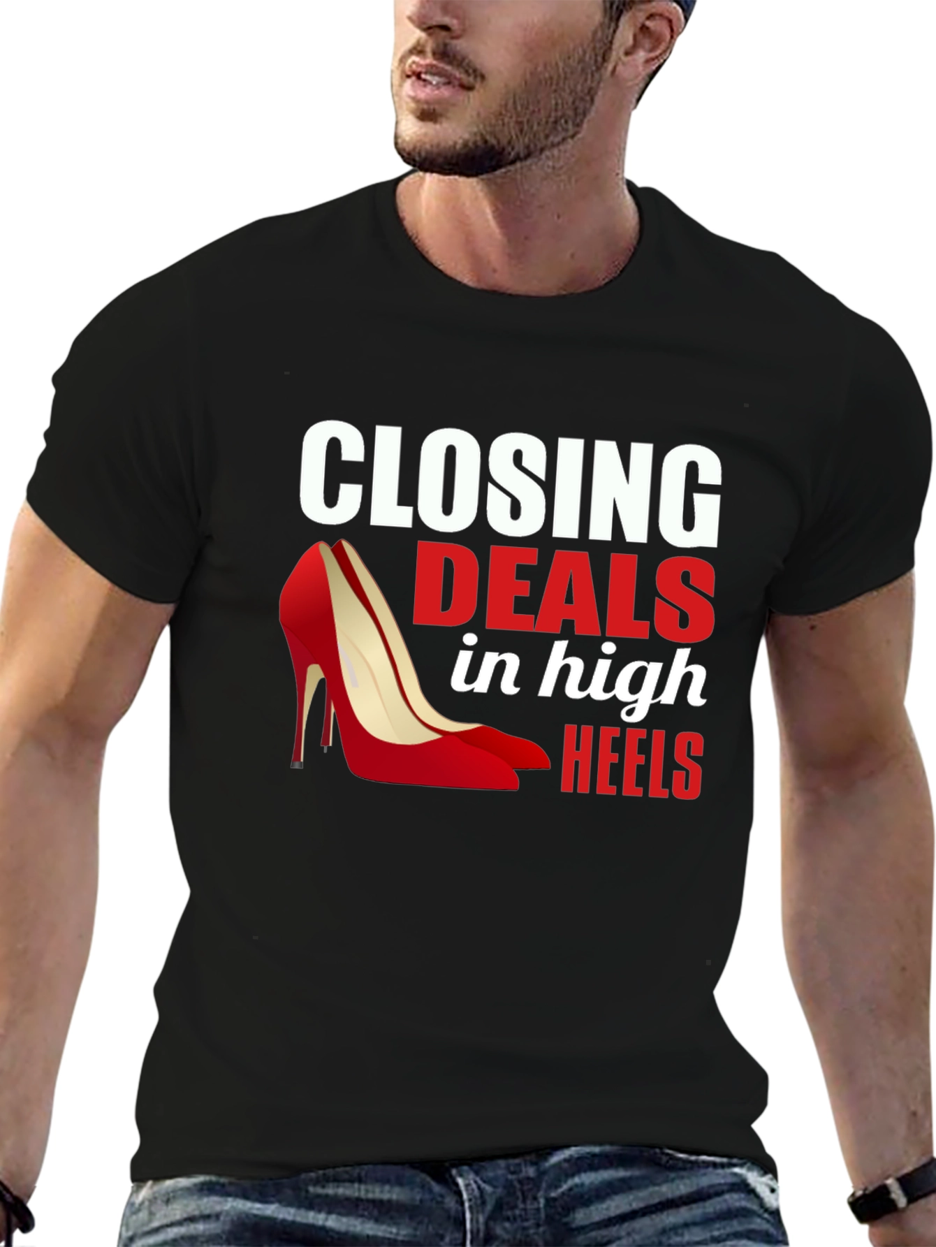 Closing Deals in High Heels Graphic T-Shirt