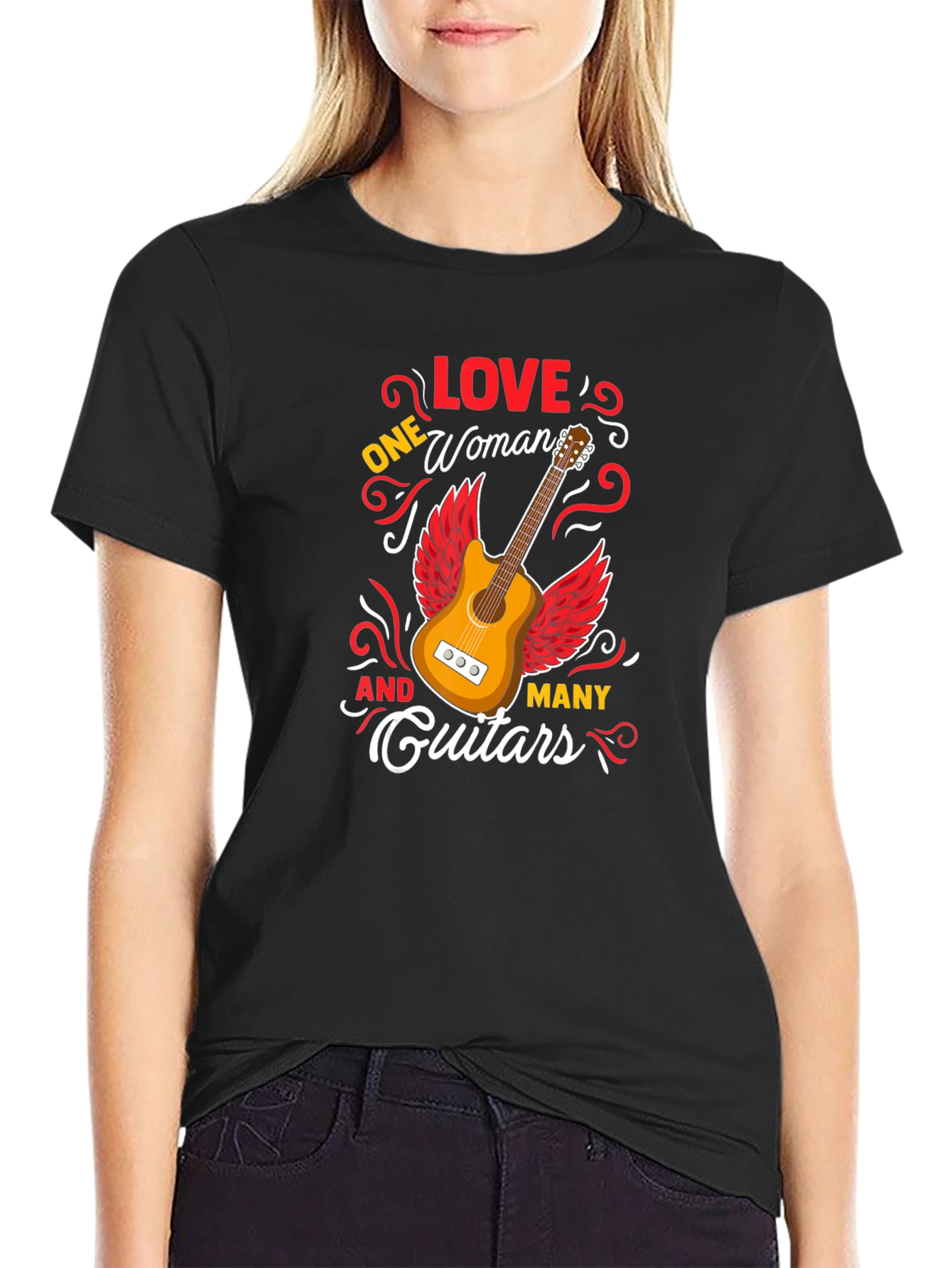 One Woman and Many Guitars T-Shirt