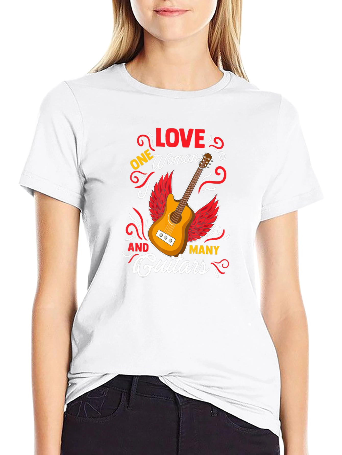 One Woman and Many Guitars T-Shirt