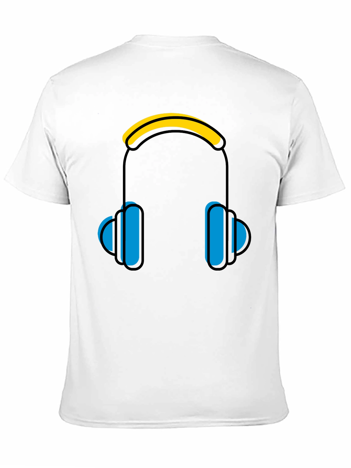 Headphones Graphic Black Tee