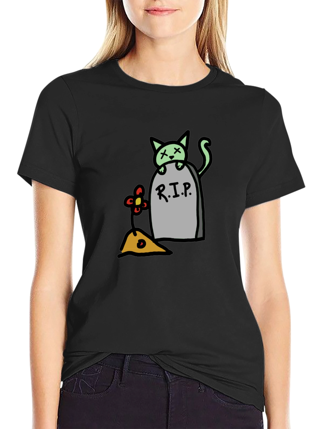 RIP Kitty T-Shirt - Unique Cat Tombstone Graphic Tee