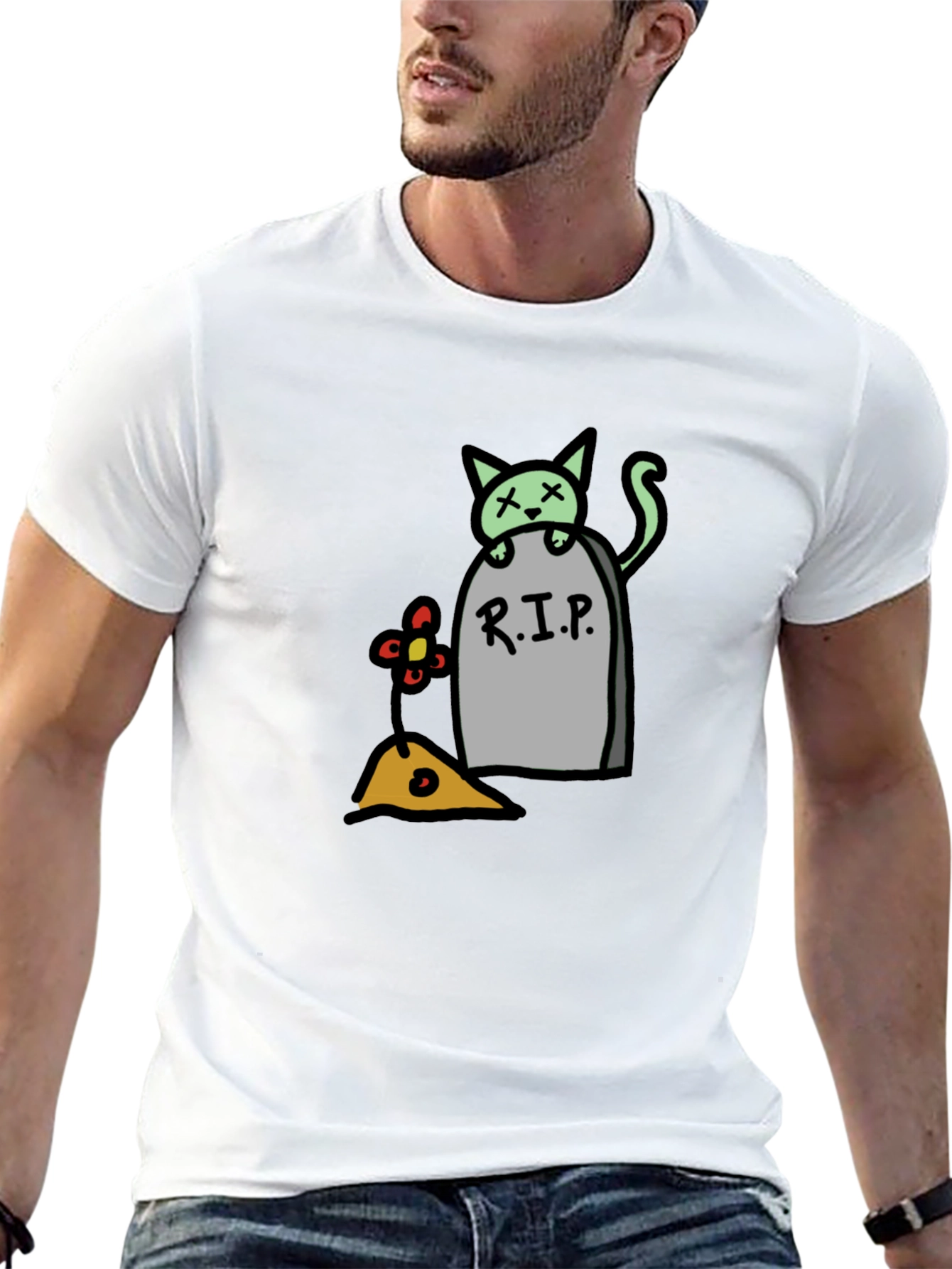 RIP Kitty T-Shirt - Unique Cat Tombstone Graphic Tee