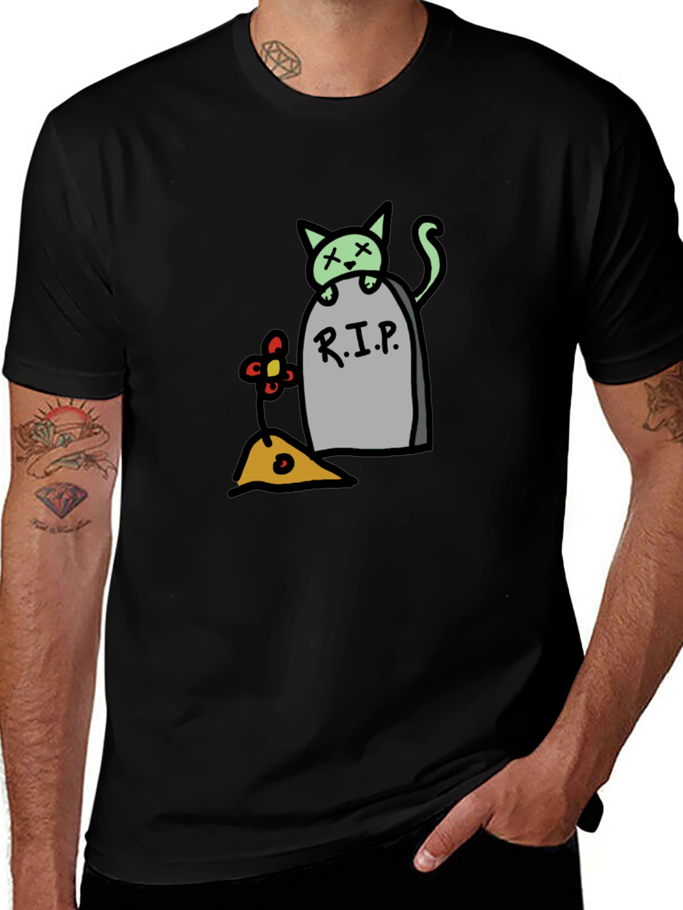 RIP Kitty T-Shirt - Unique Cat Tombstone Graphic Tee