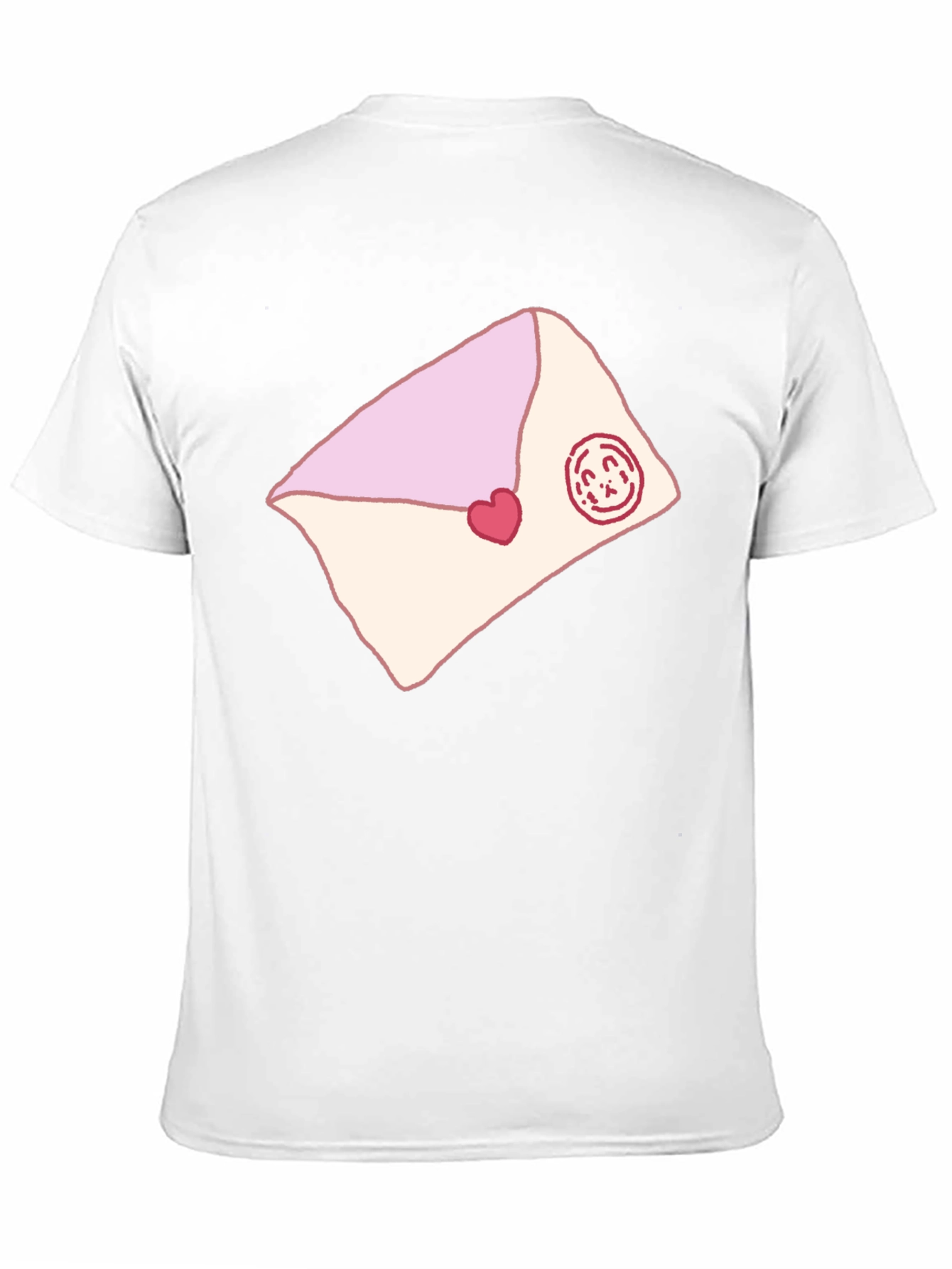 Cute Love Letter Graphic Tee - Black Cotton Blend