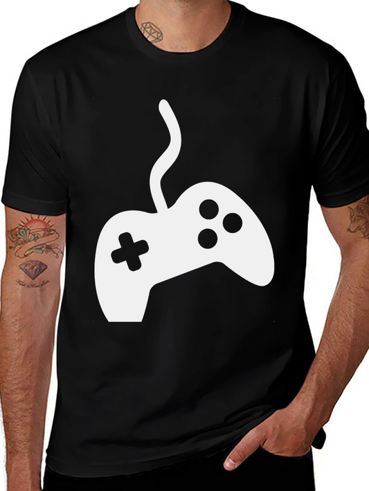 Gamer T-Shirt - White Controller Graphic Tee