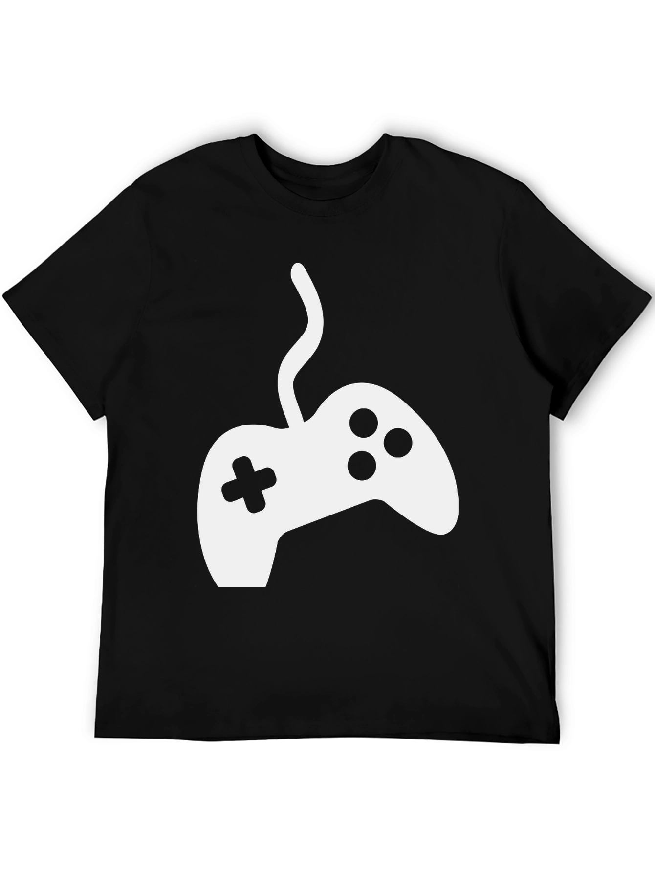 Gamer T-Shirt - White Controller Graphic Tee