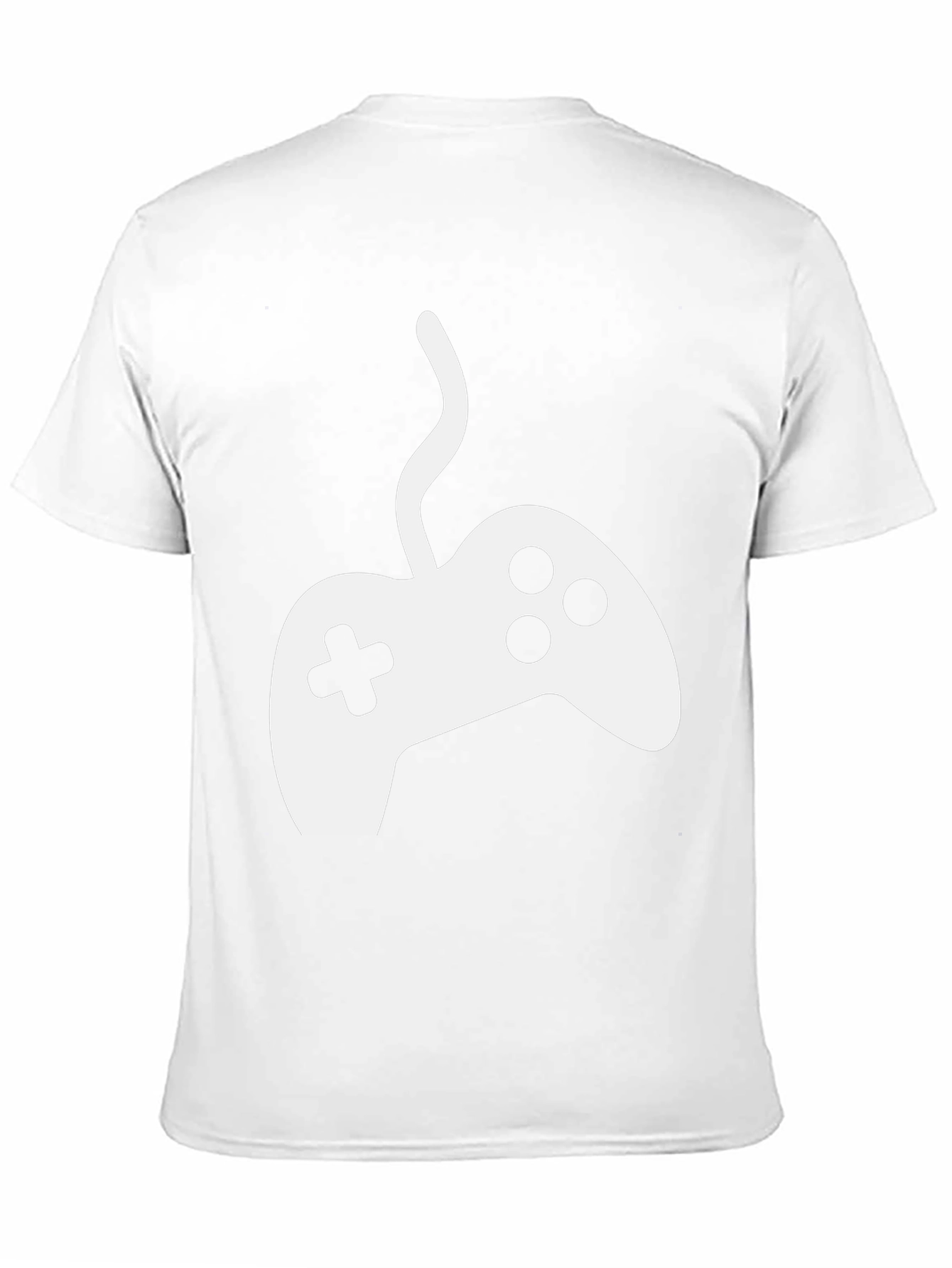 Gamer T-Shirt - White Controller Graphic Tee