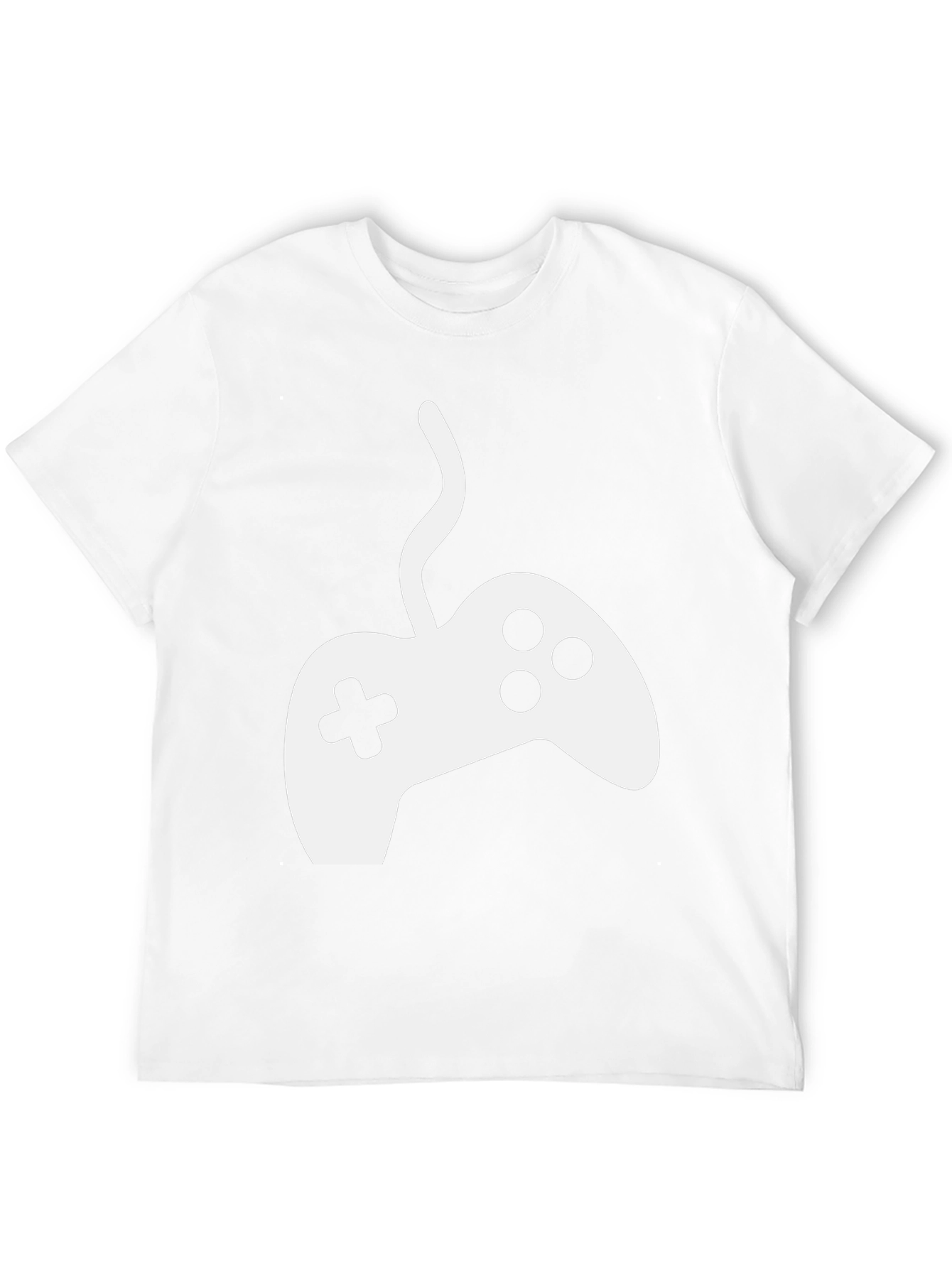 Gamer T-Shirt - White Controller Graphic Tee