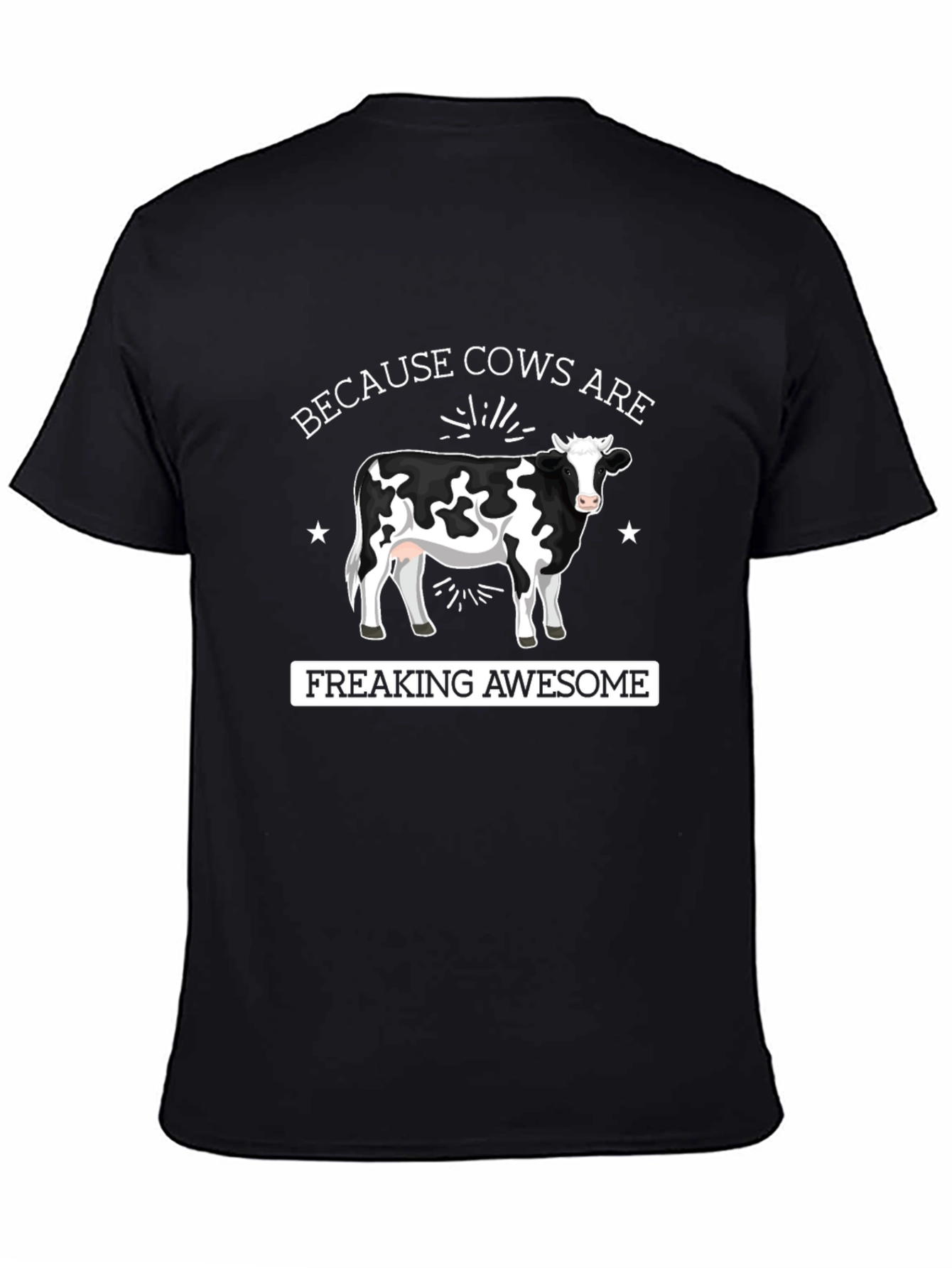 Cows are Awesome Graphic Tee - Black
