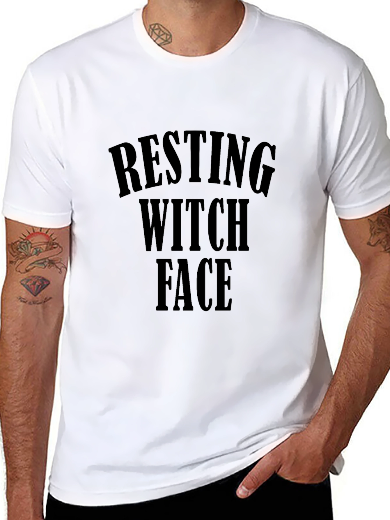 Resting Witch Face Black T-Shirt
