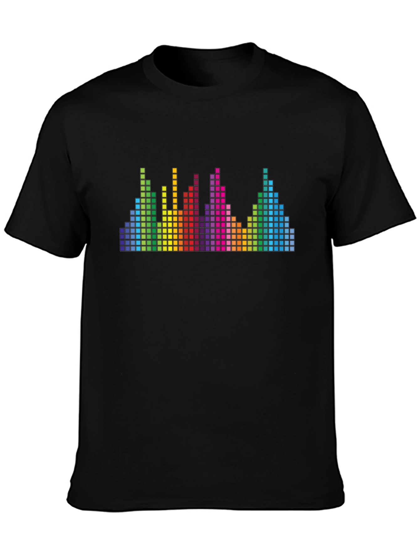 Rainbow Equalizer Graphic Tee - Black