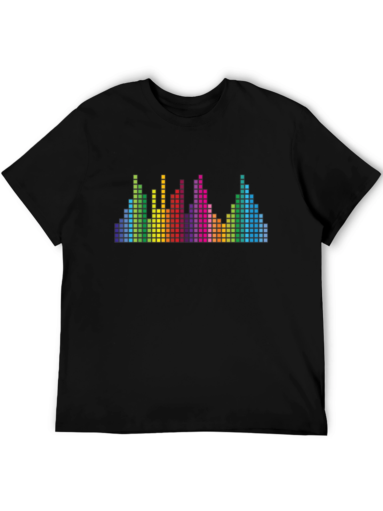 Rainbow Equalizer Graphic Tee - Black