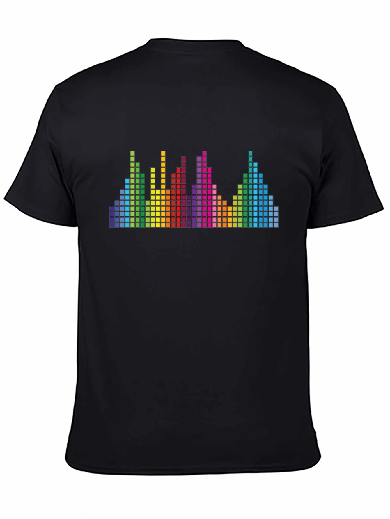 Rainbow Equalizer Graphic Tee - Black