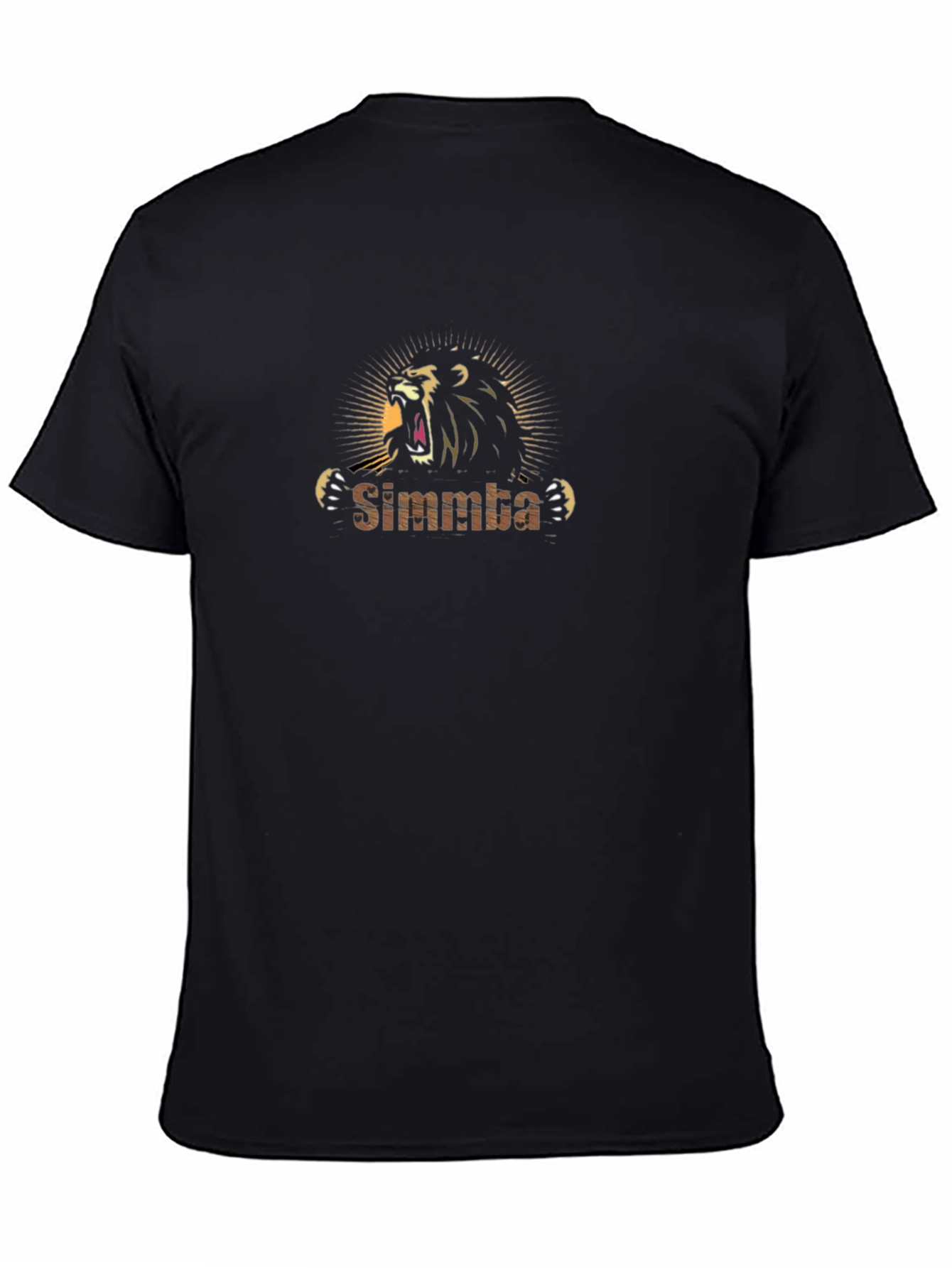 Simmba Lion Graphic Print T-Shirt - Black