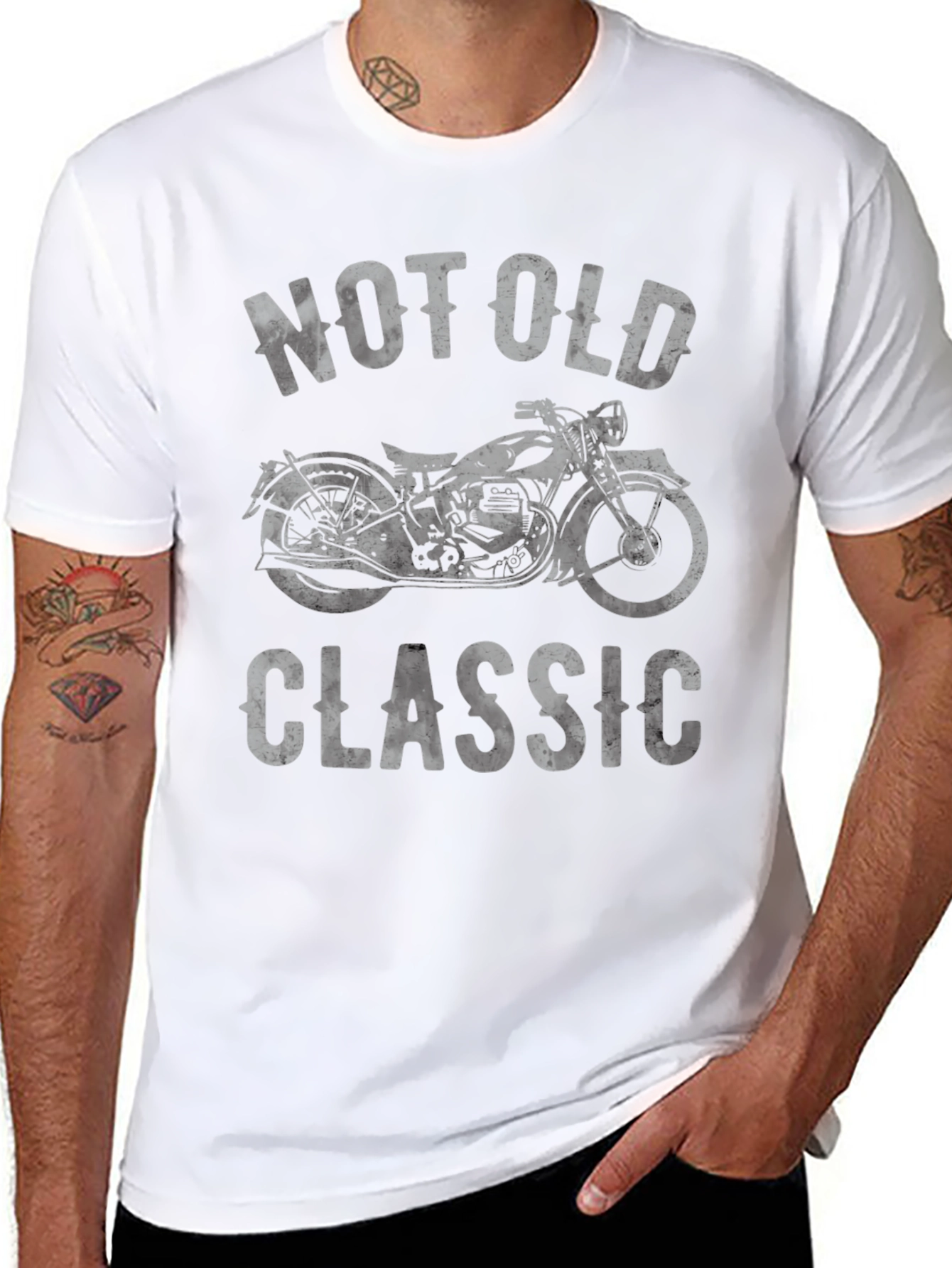 Not Old Classic Motorcycle Graphic T-Shirt