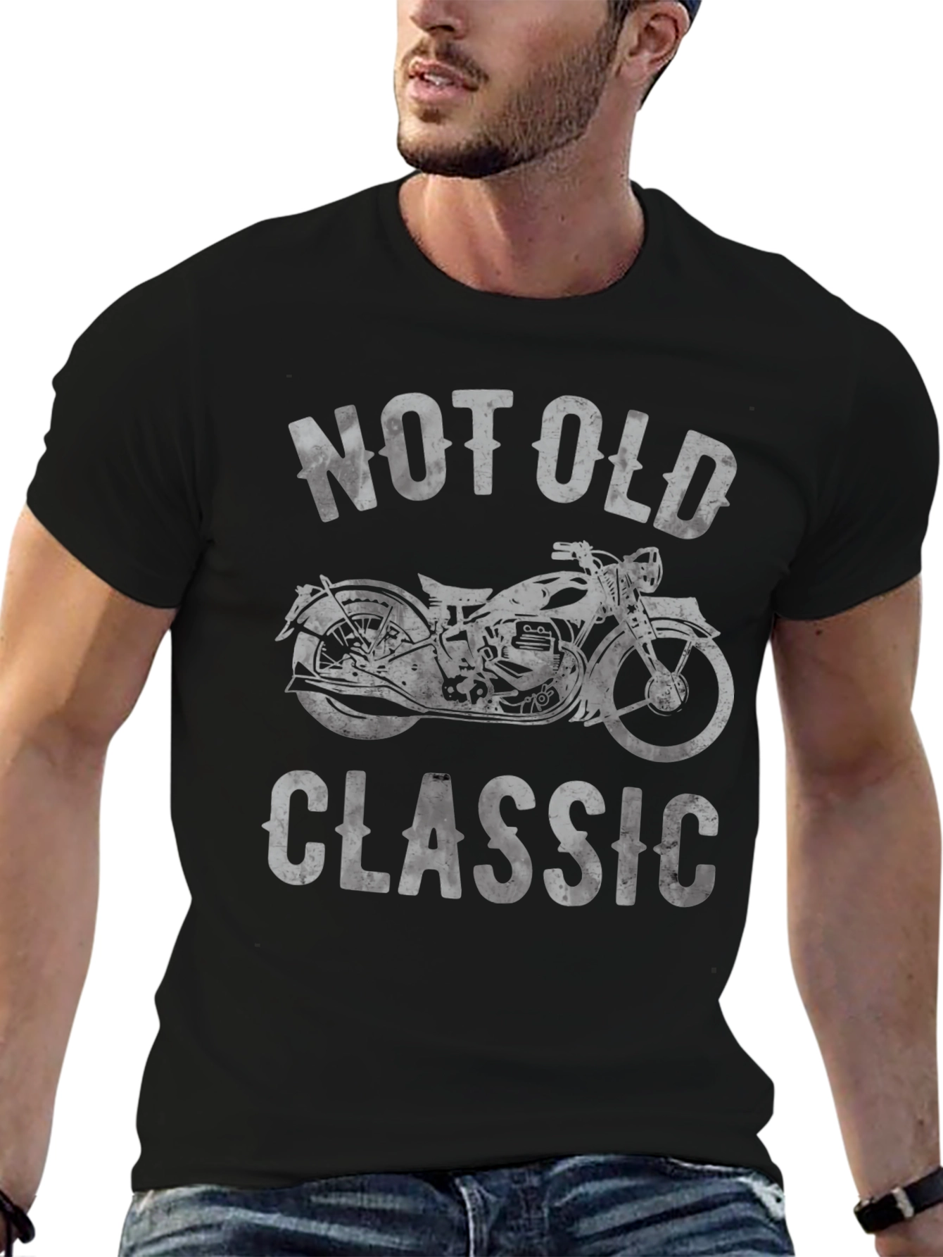 Not Old Classic Motorcycle Graphic T-Shirt