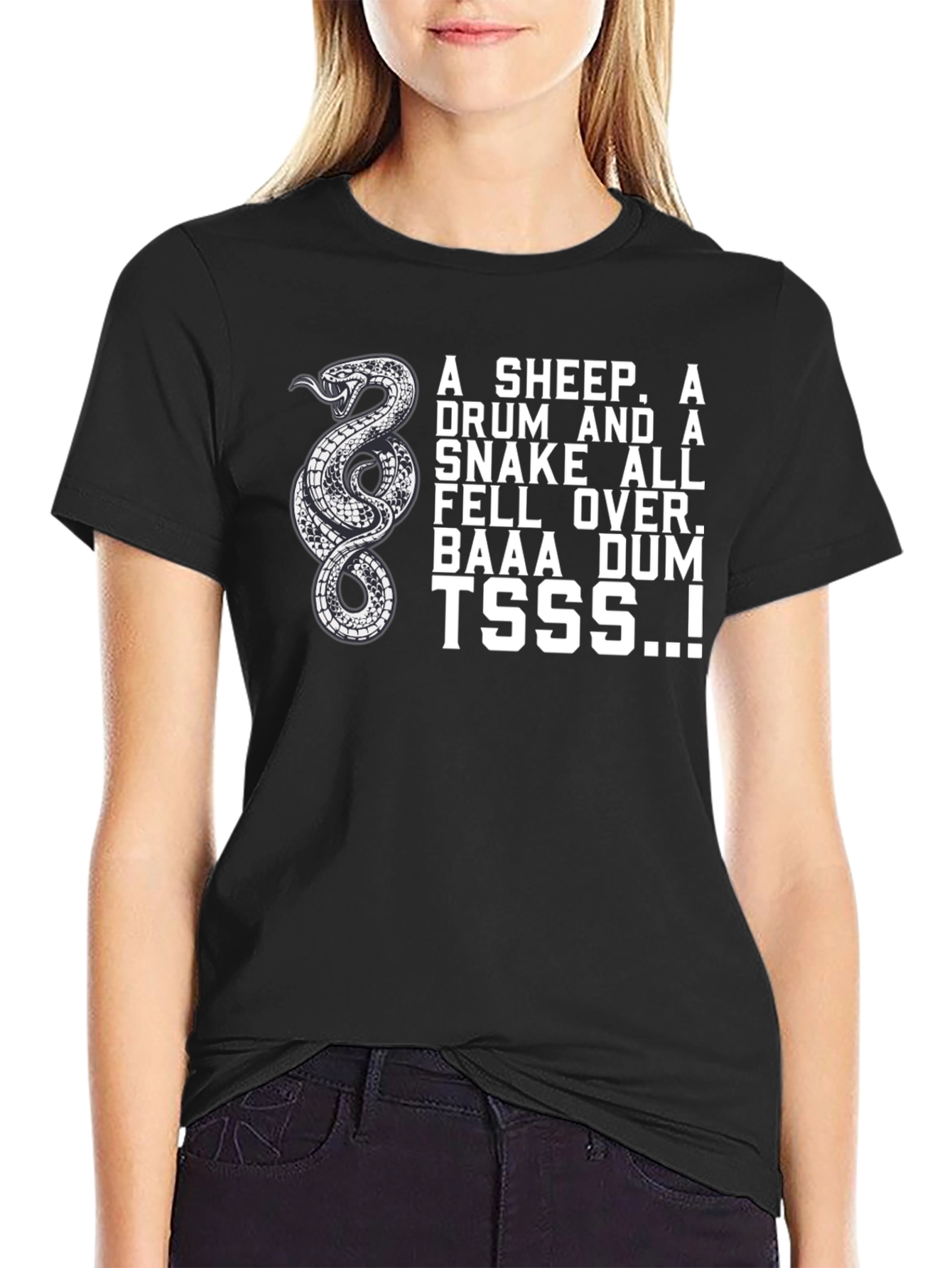 Snake Drum Sheep T-Shirt - Funny Design