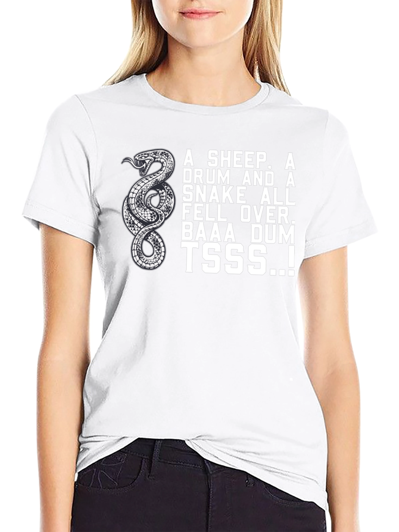 Snake Drum Sheep T-Shirt - Funny Design