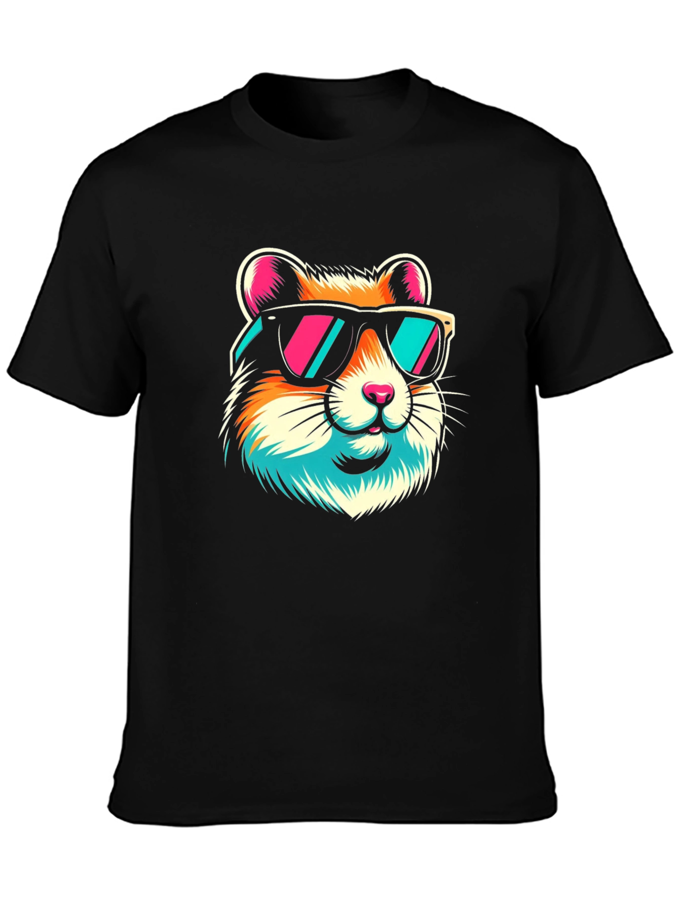 Cool Hamster Graphic Tee - Black