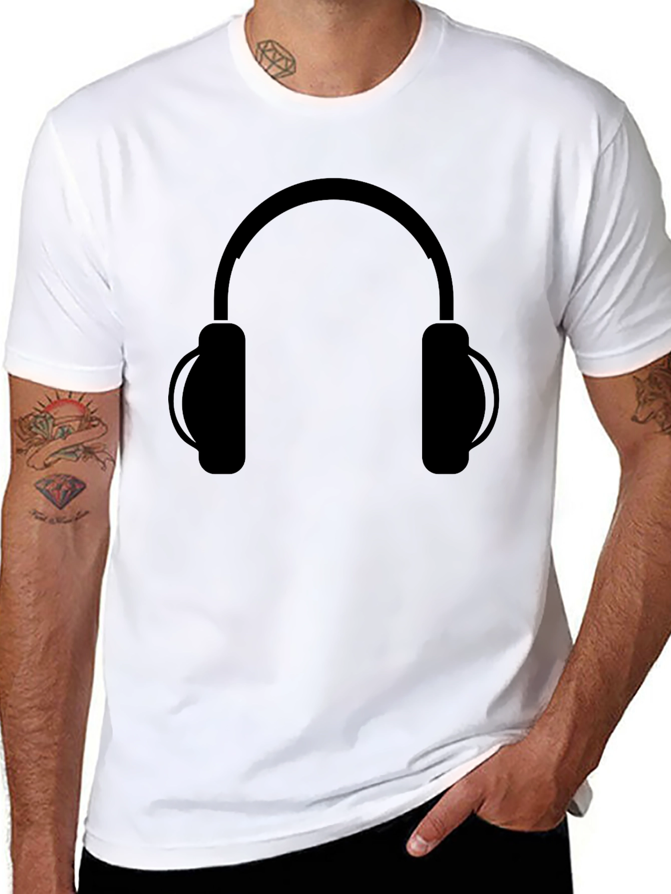 Headphone Graphic T-Shirt - Music Lover Tee