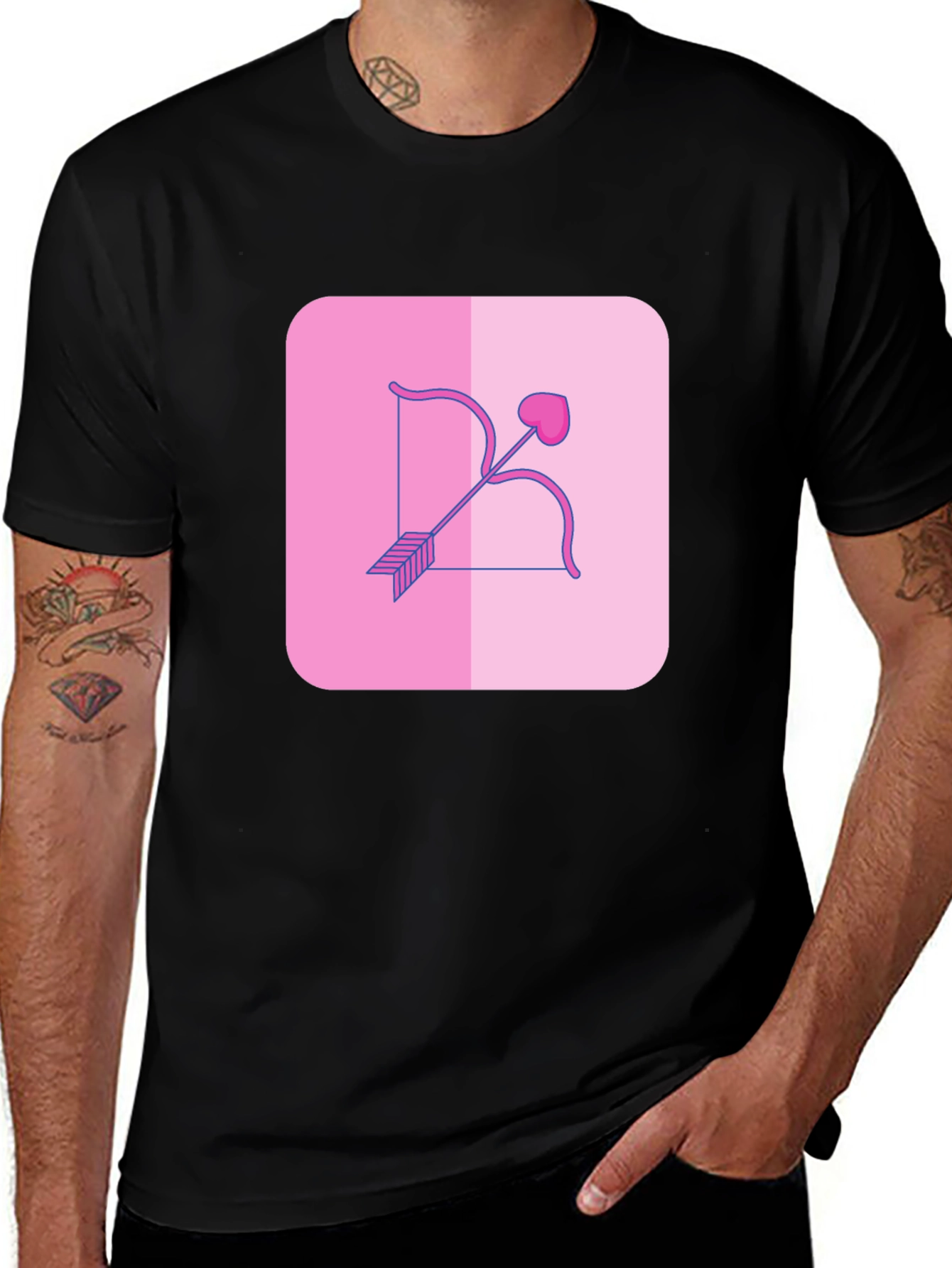 Cupids Arrow Graphic Tee - Black