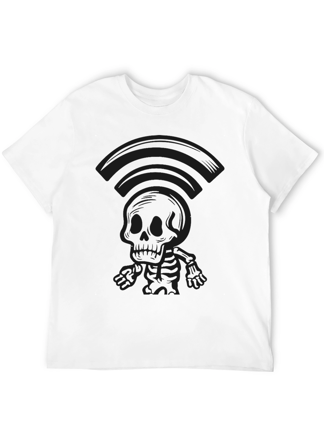 Black Skeleton Graphic T-Shirt