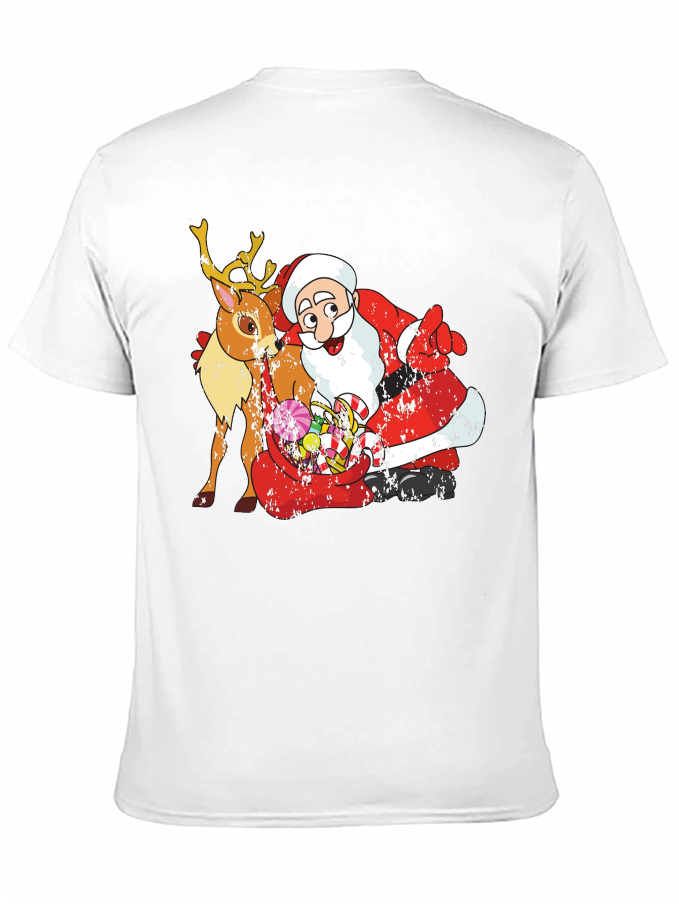 Festive Santa & Reindeer Christmas T-Shirt