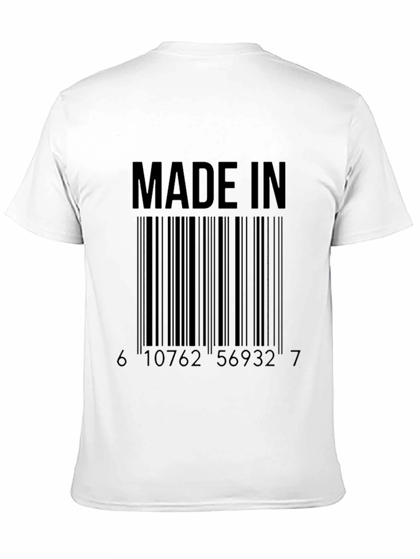 Made In Barcode Graphic Tee