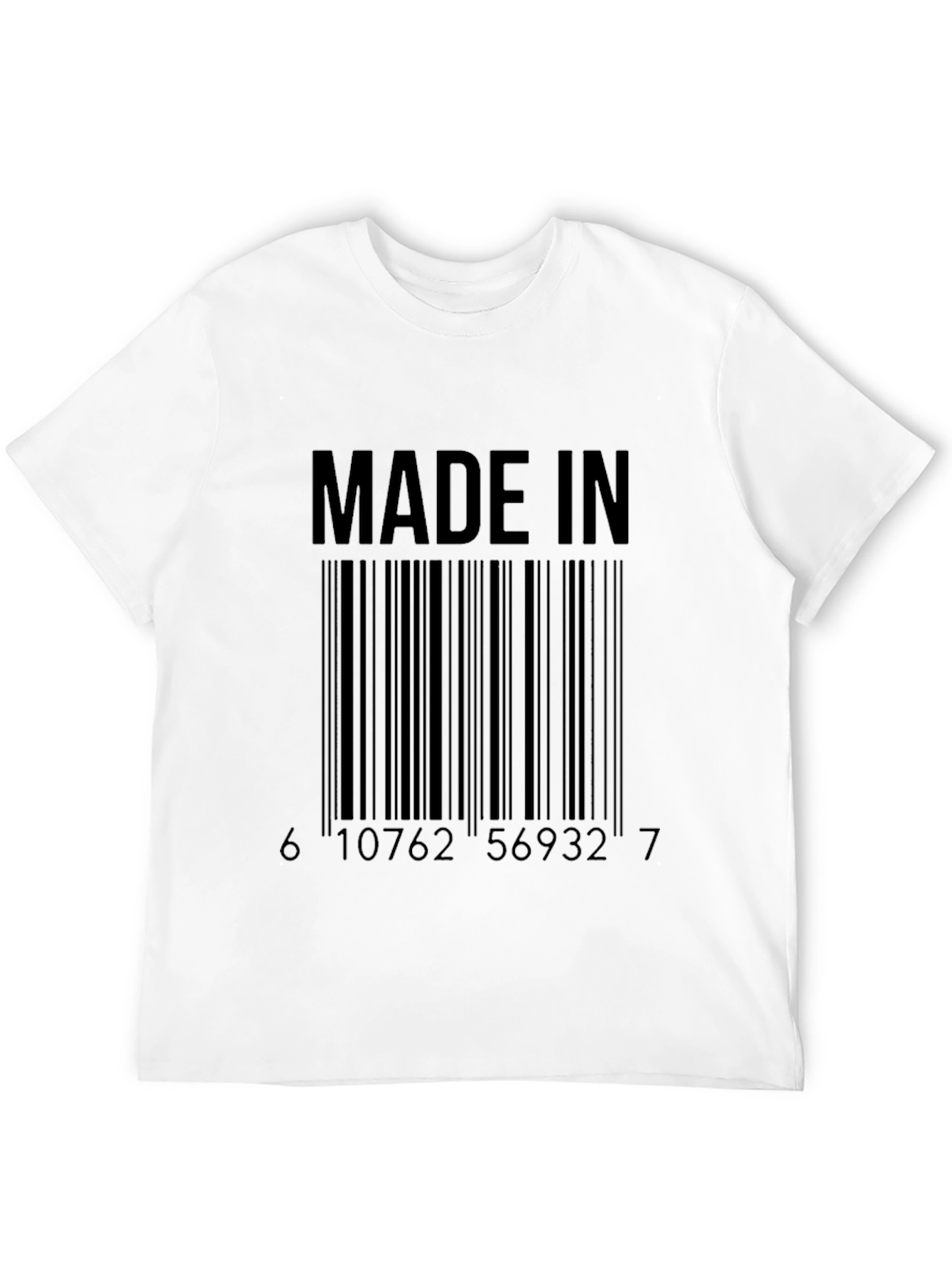 Made In Barcode Graphic Tee