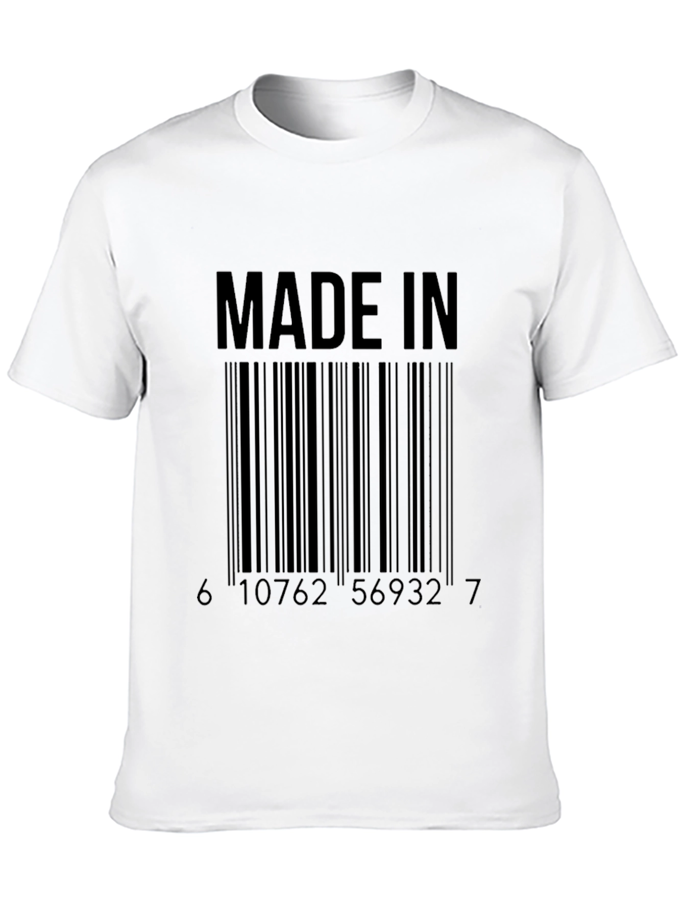 Made In Barcode Graphic Tee