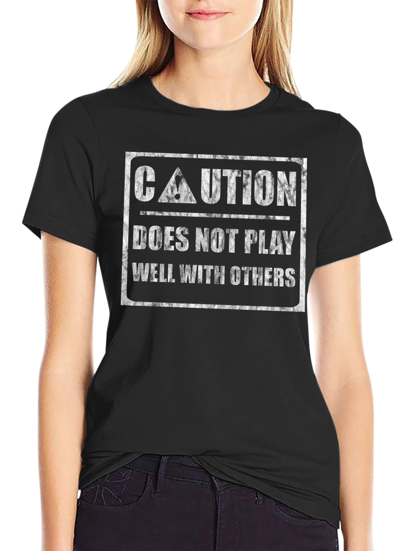 Caution: Does Not Play Well With Others Graphic Tee