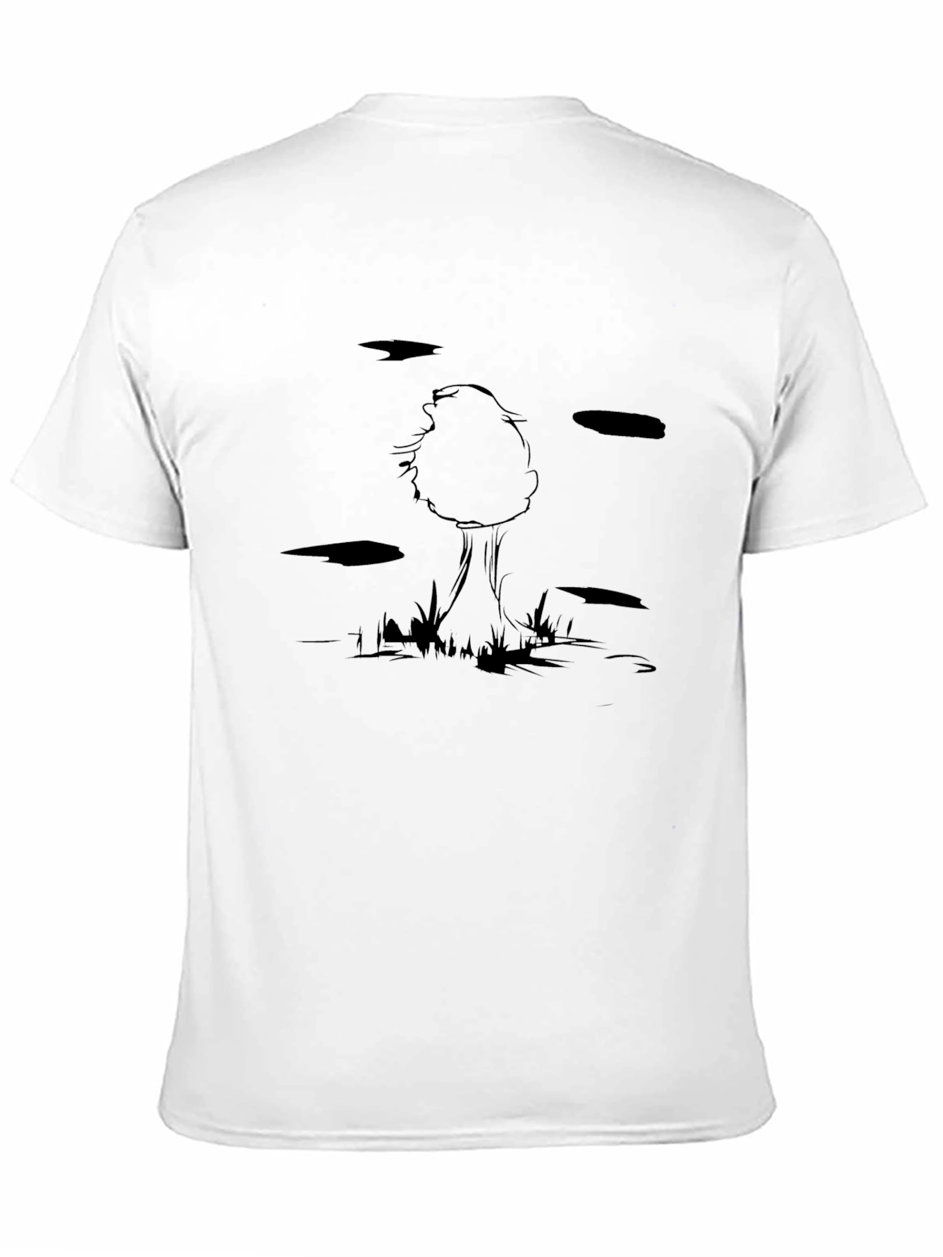 Graphic Tree Print Black T-Shirt