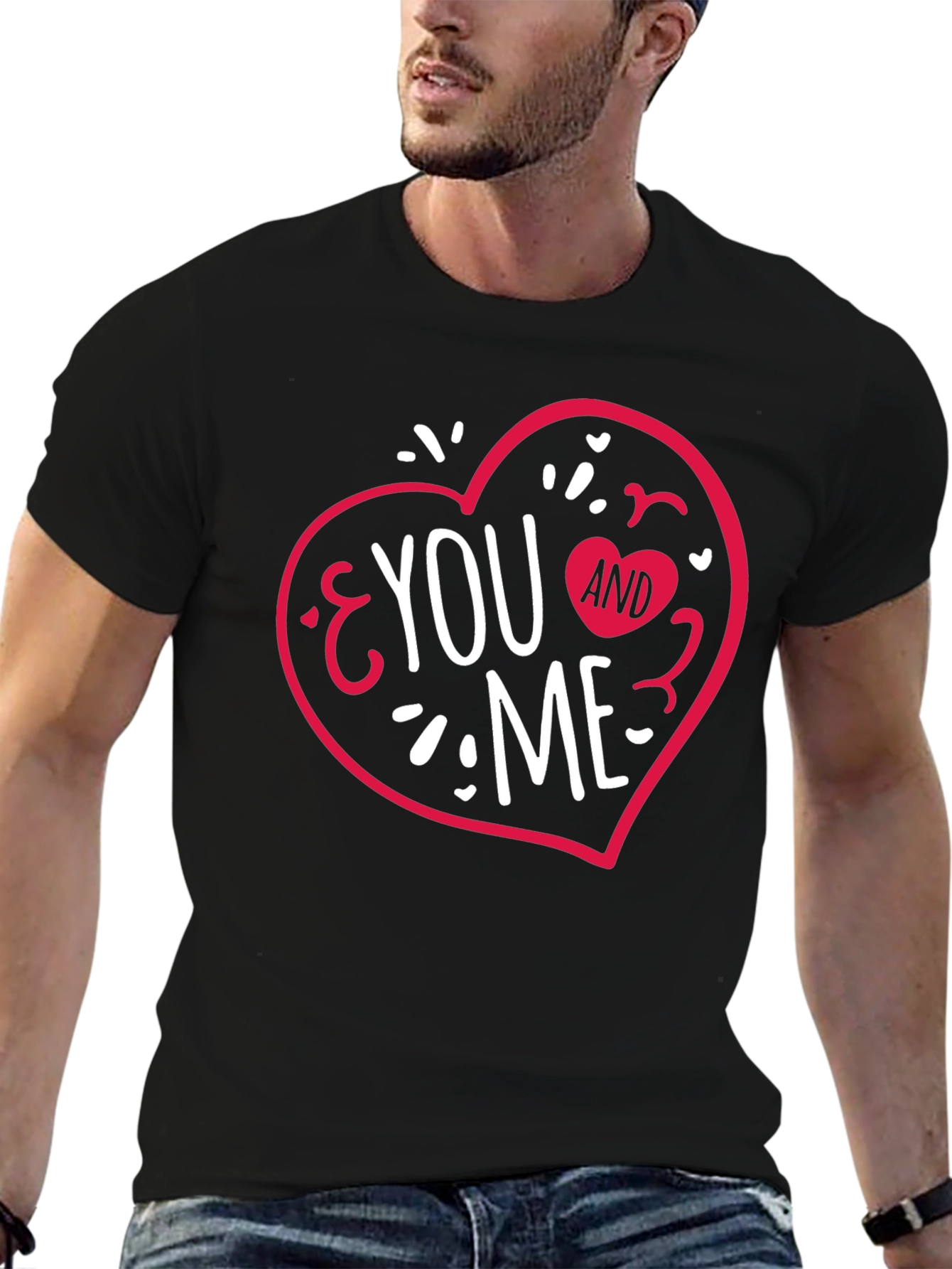 You & Me Heart Graphic Tee - Valentines Day