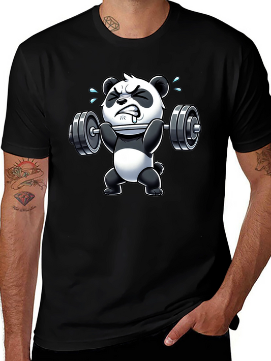 Weightlifting Panda Graphic T-Shirt