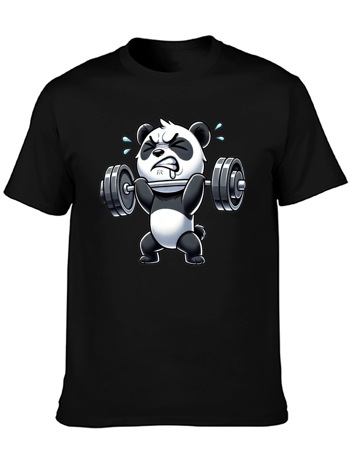 Weightlifting Panda Graphic T-Shirt