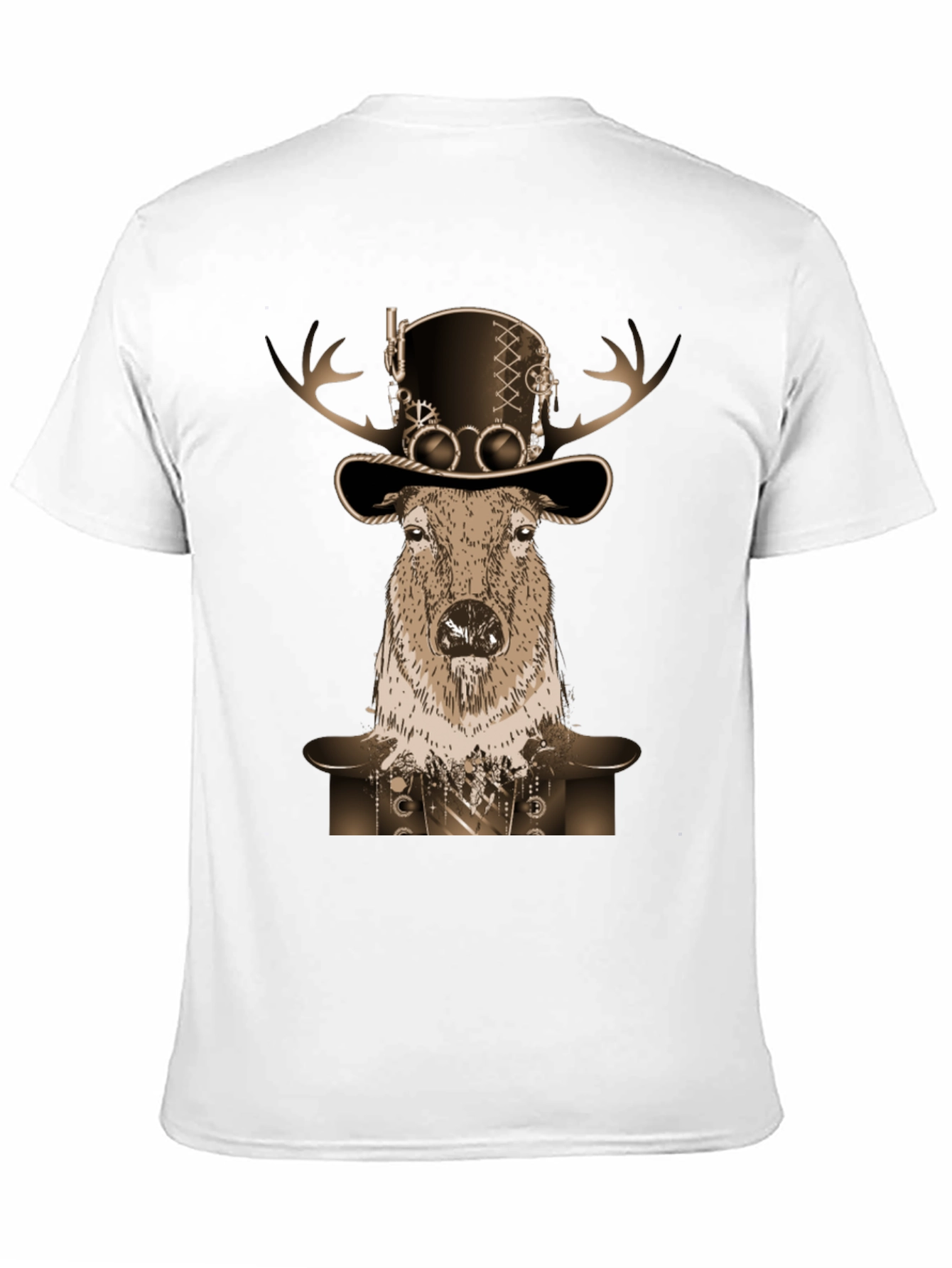Steampunk Deer T-Shirt - Novelty Graphic Tee
