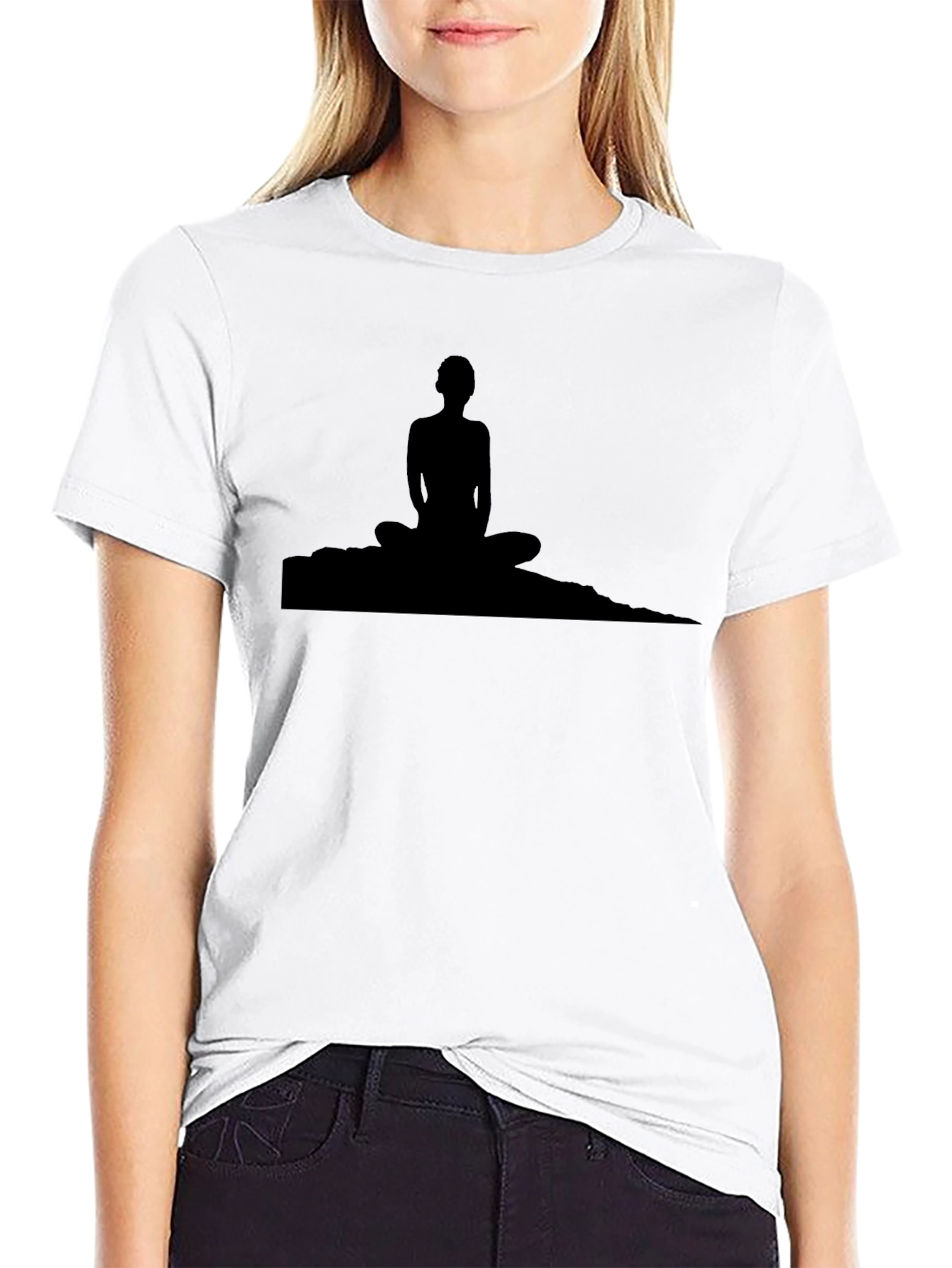 Meditative Silhouette Tee - Black