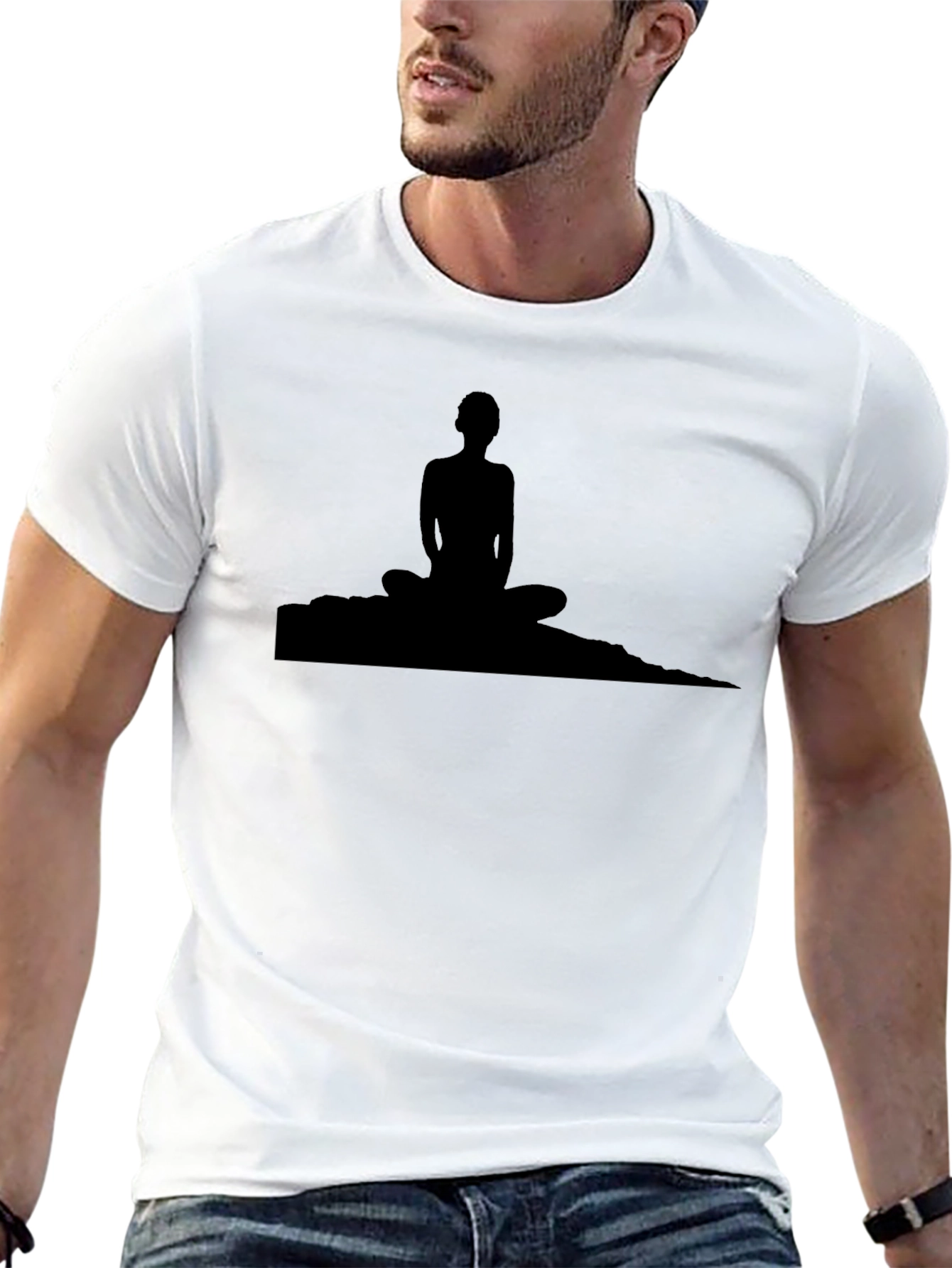 Meditative Silhouette Tee - Black
