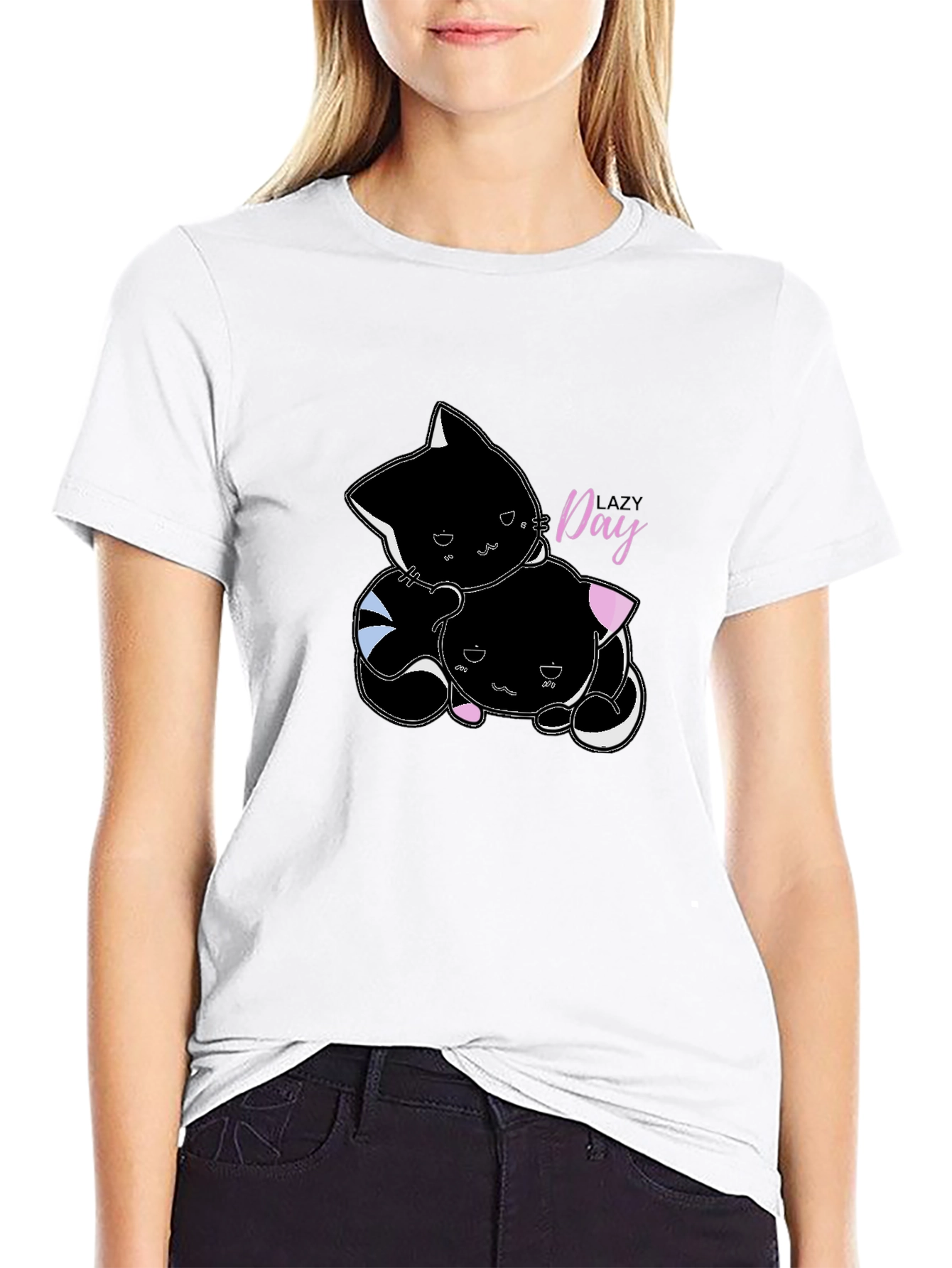 Lazy Day Cats Graphic T-Shirt