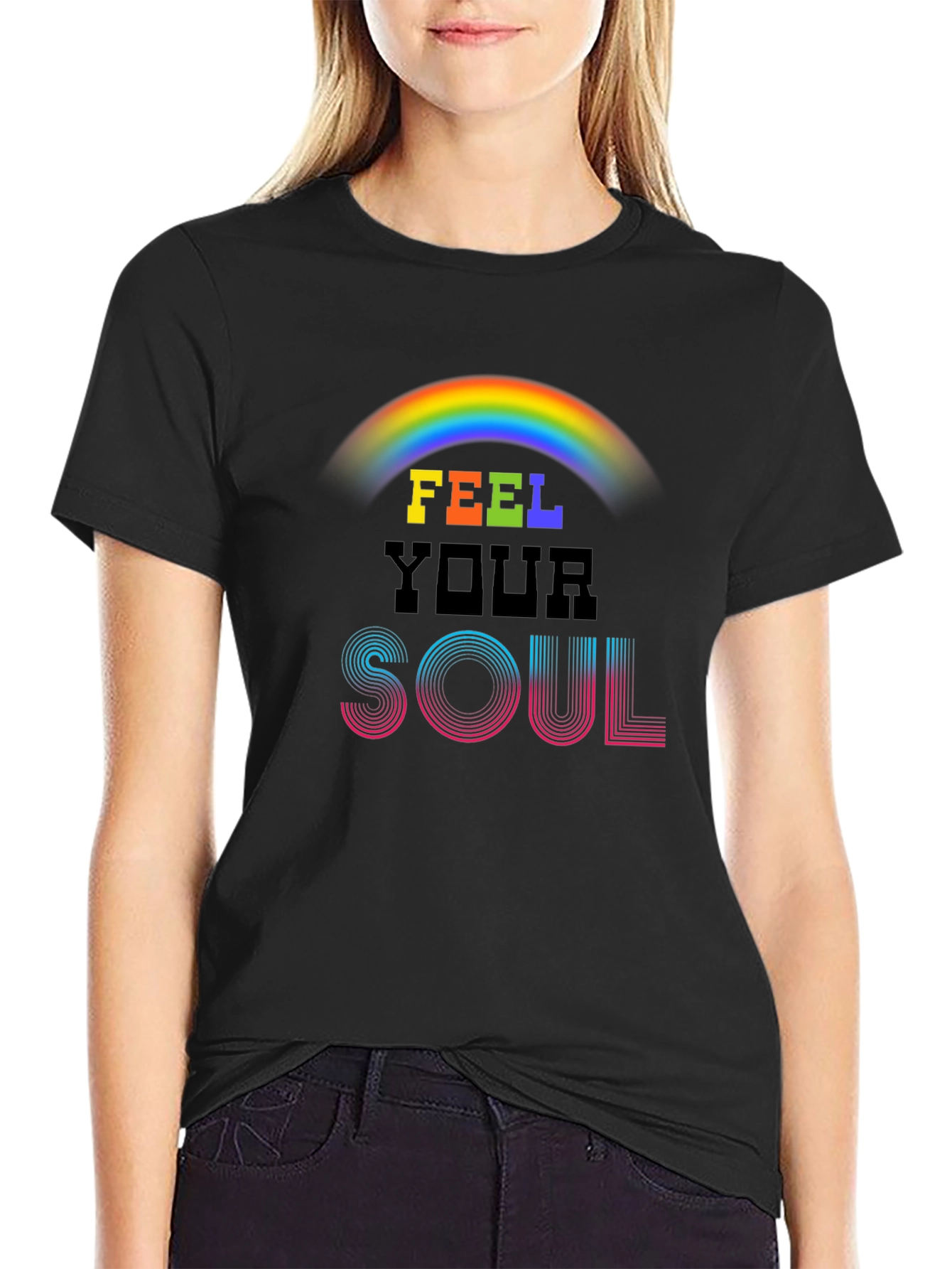Feel Your Soul Rainbow Graphic Tee