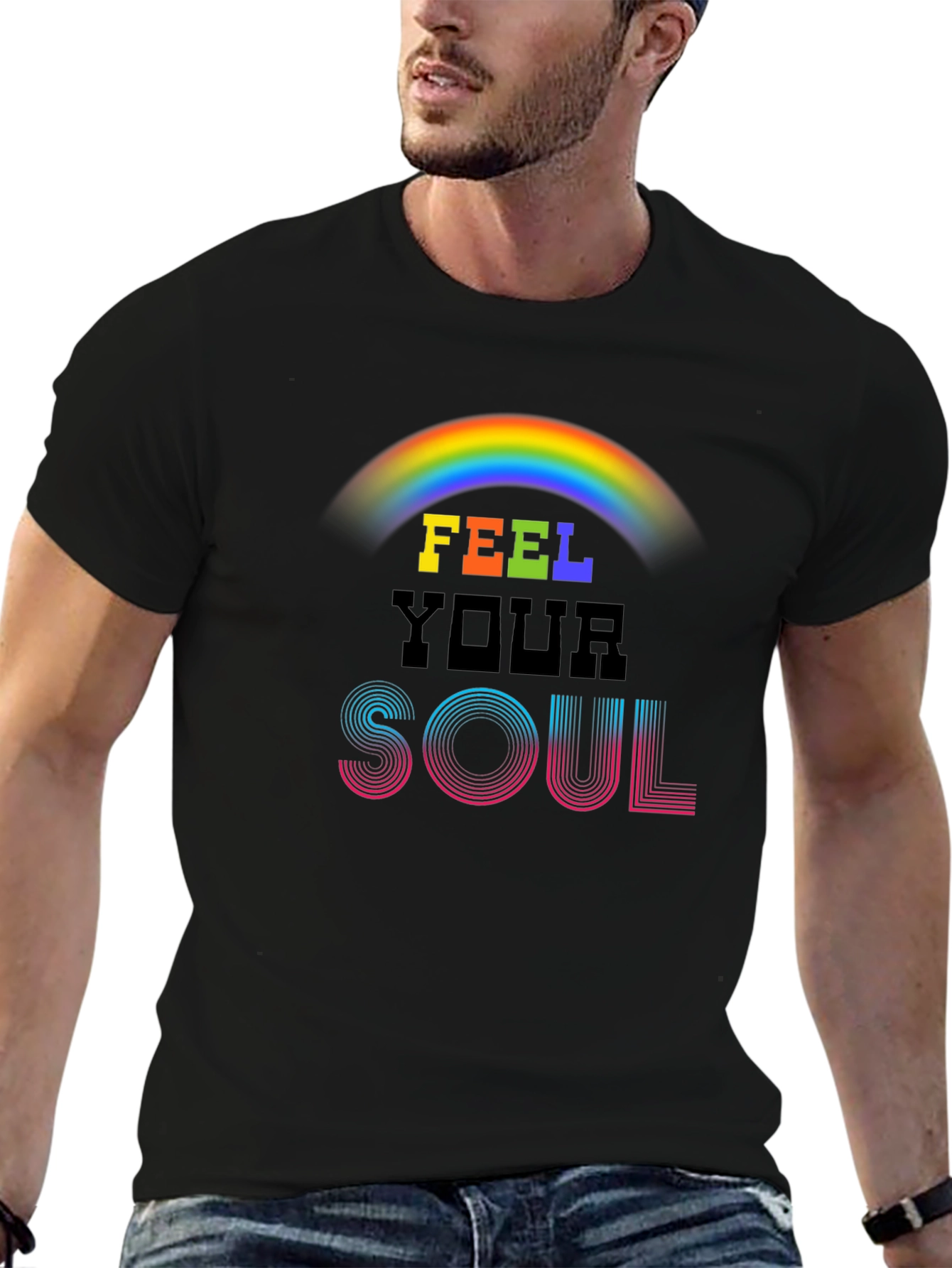 Feel Your Soul Rainbow Graphic Tee