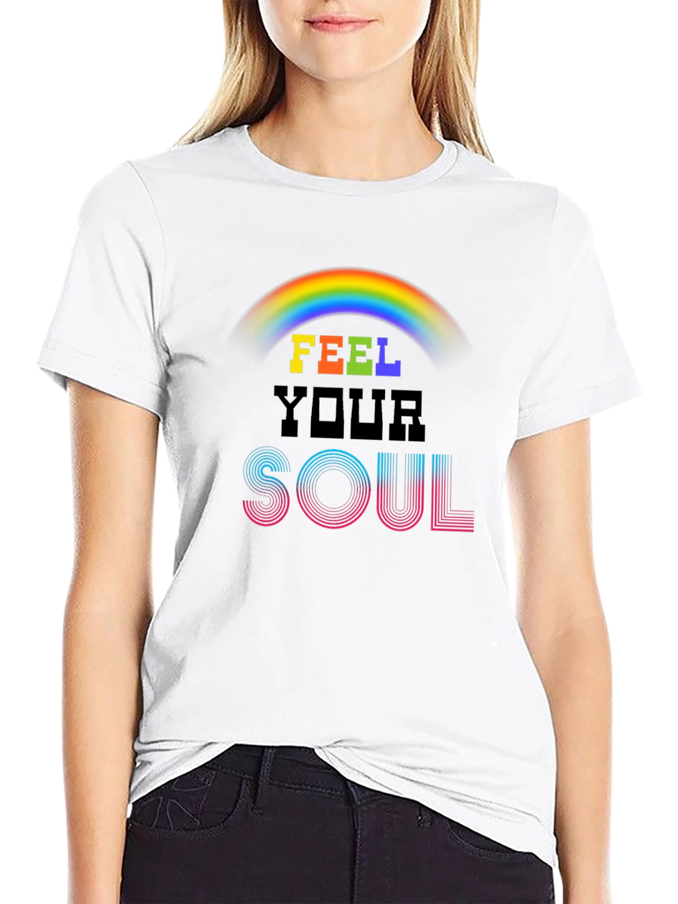 Feel Your Soul Rainbow Graphic Tee