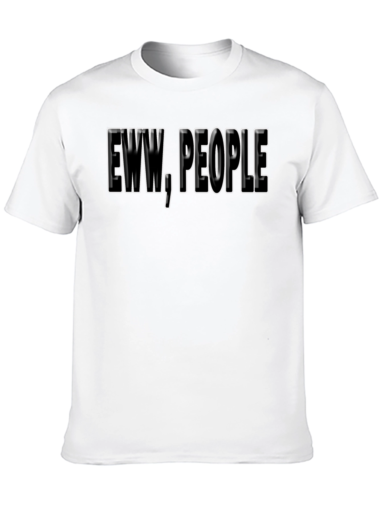 Eww People Graphic Tee - Soft Black Cotton