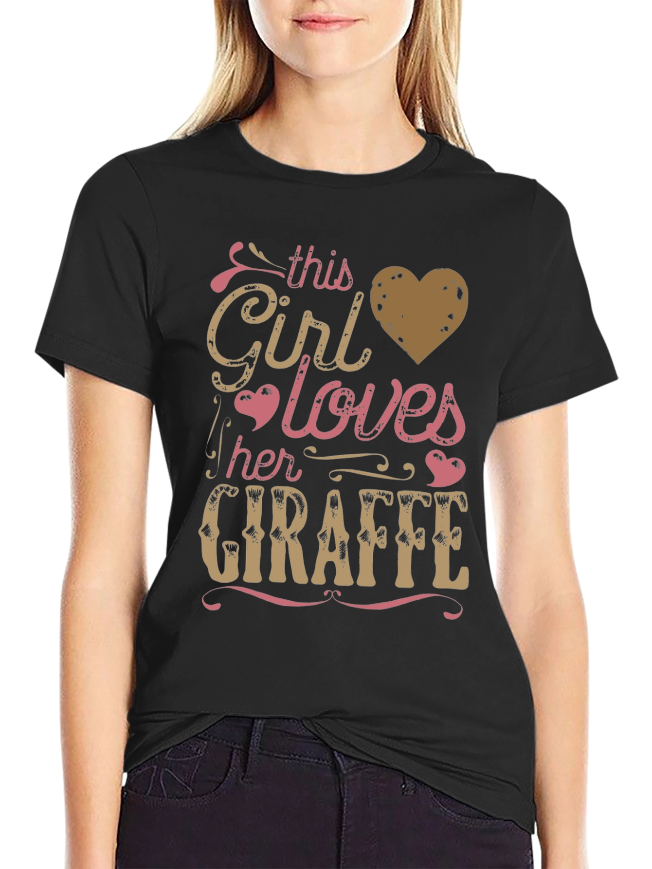 Girl Loves Giraffe T-Shirt