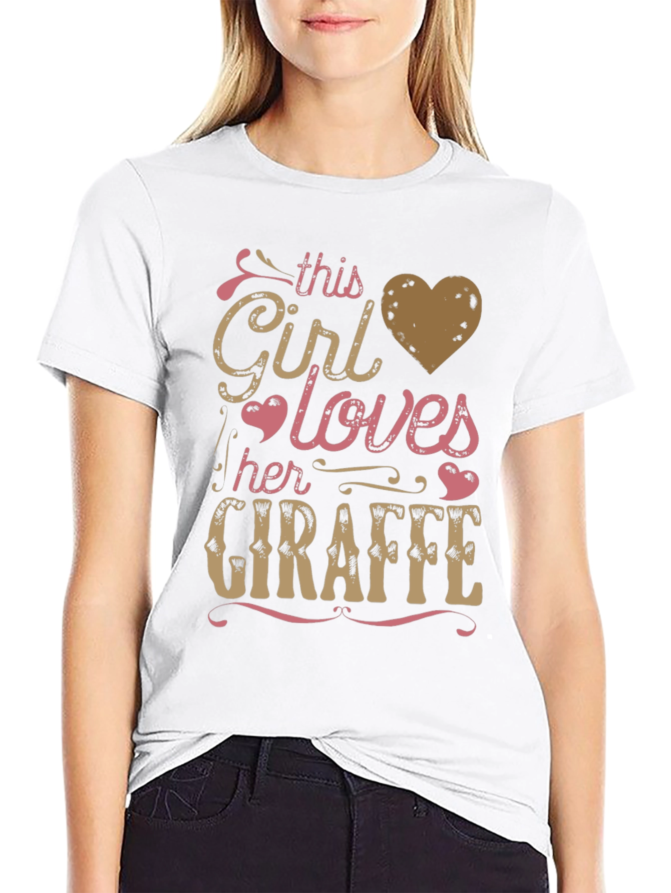 Girl Loves Giraffe T-Shirt