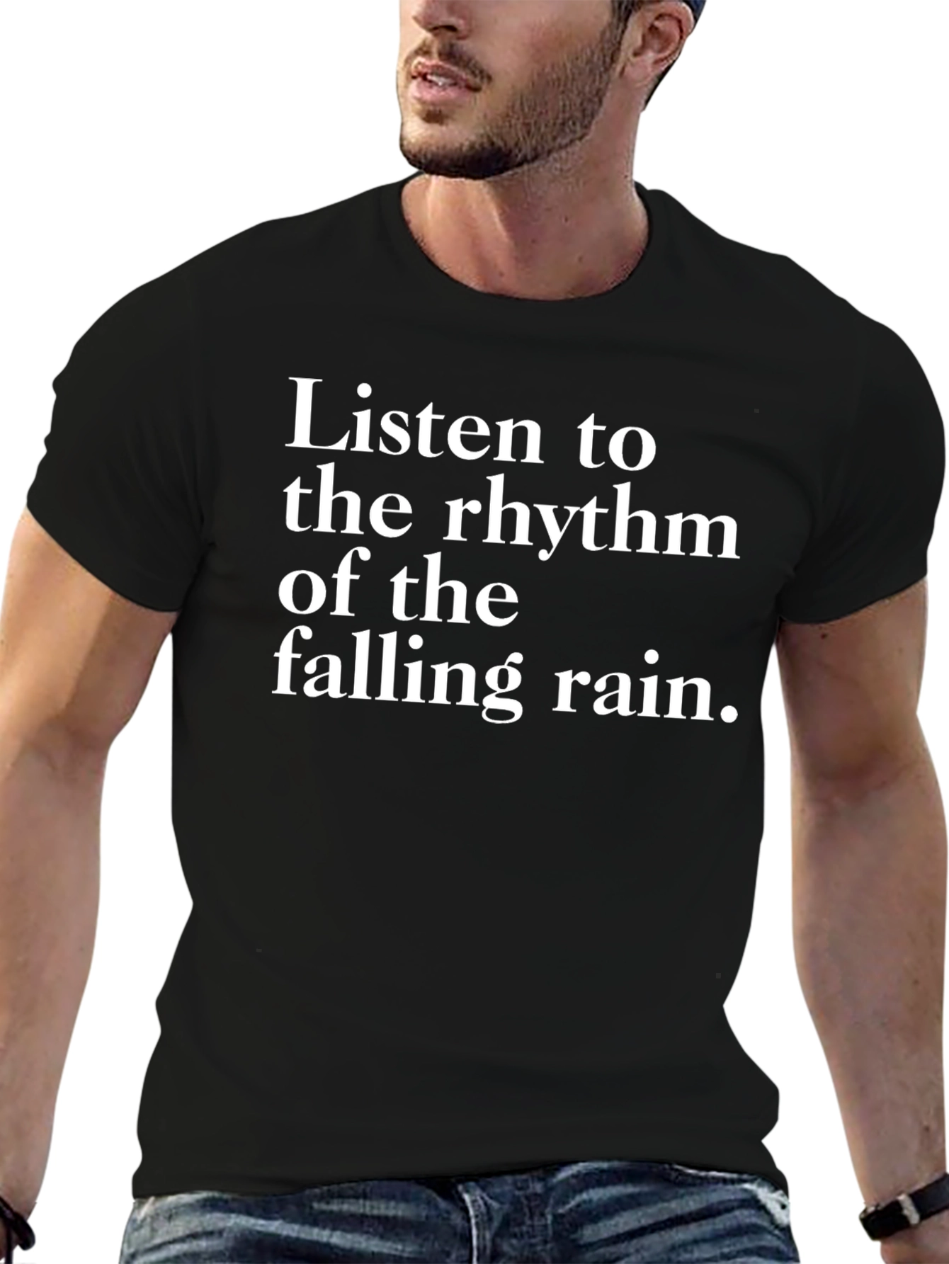 Rhythm of Rain T-Shirt - Black Graphic Tee