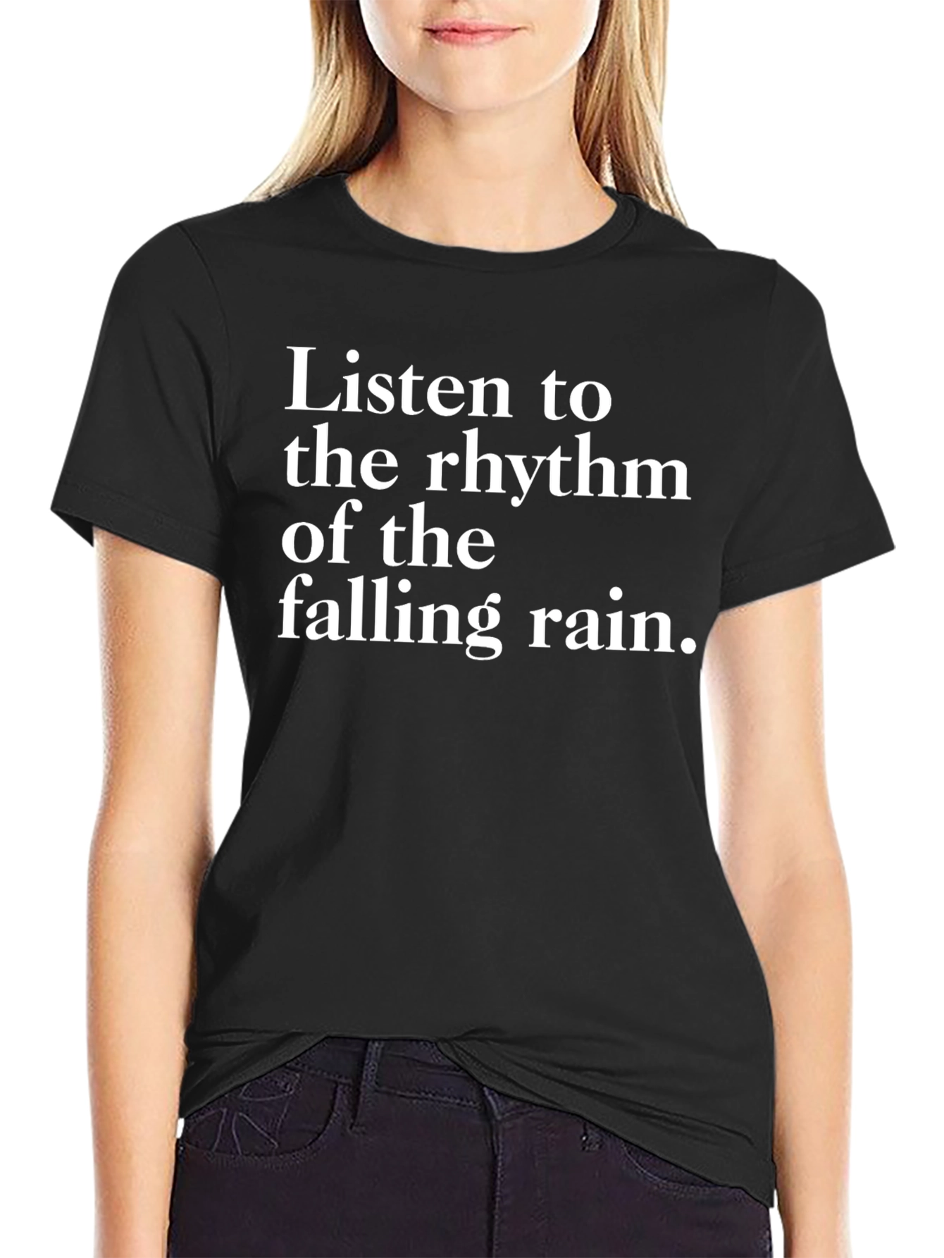 Rhythm of Rain T-Shirt - Black Graphic Tee