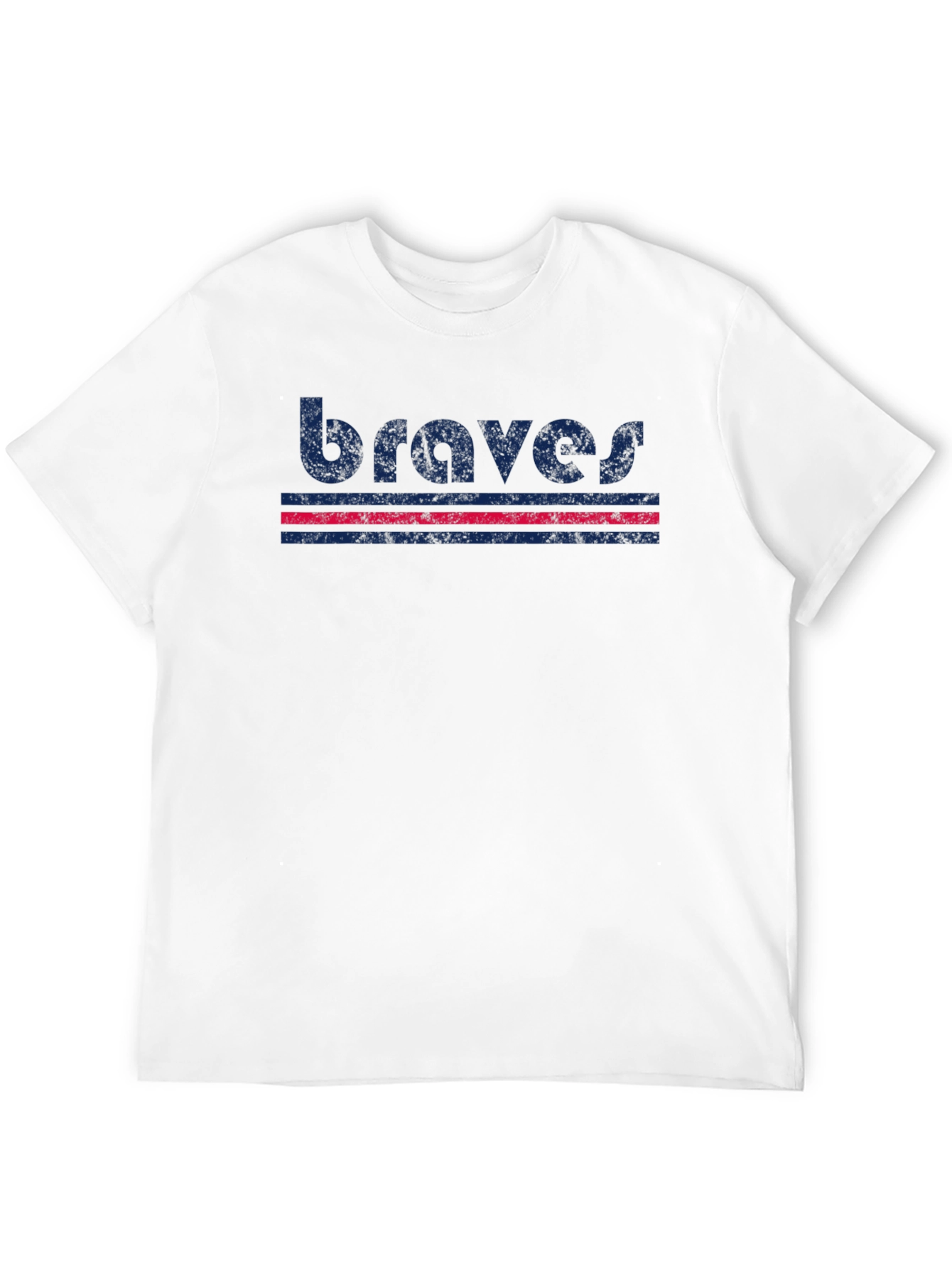 Braves Retro Graphic T-Shirt - Black Cotton Blend